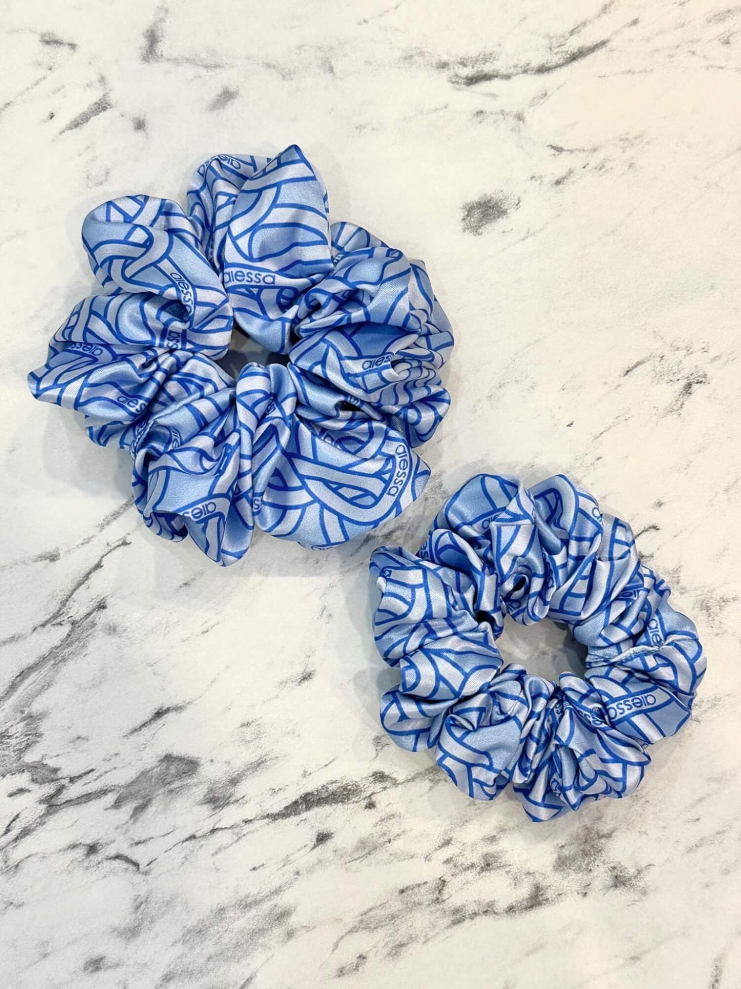 Over The Rainbow Scrunchie μεγάλο - Luxury Blue - Εικόνα 5
