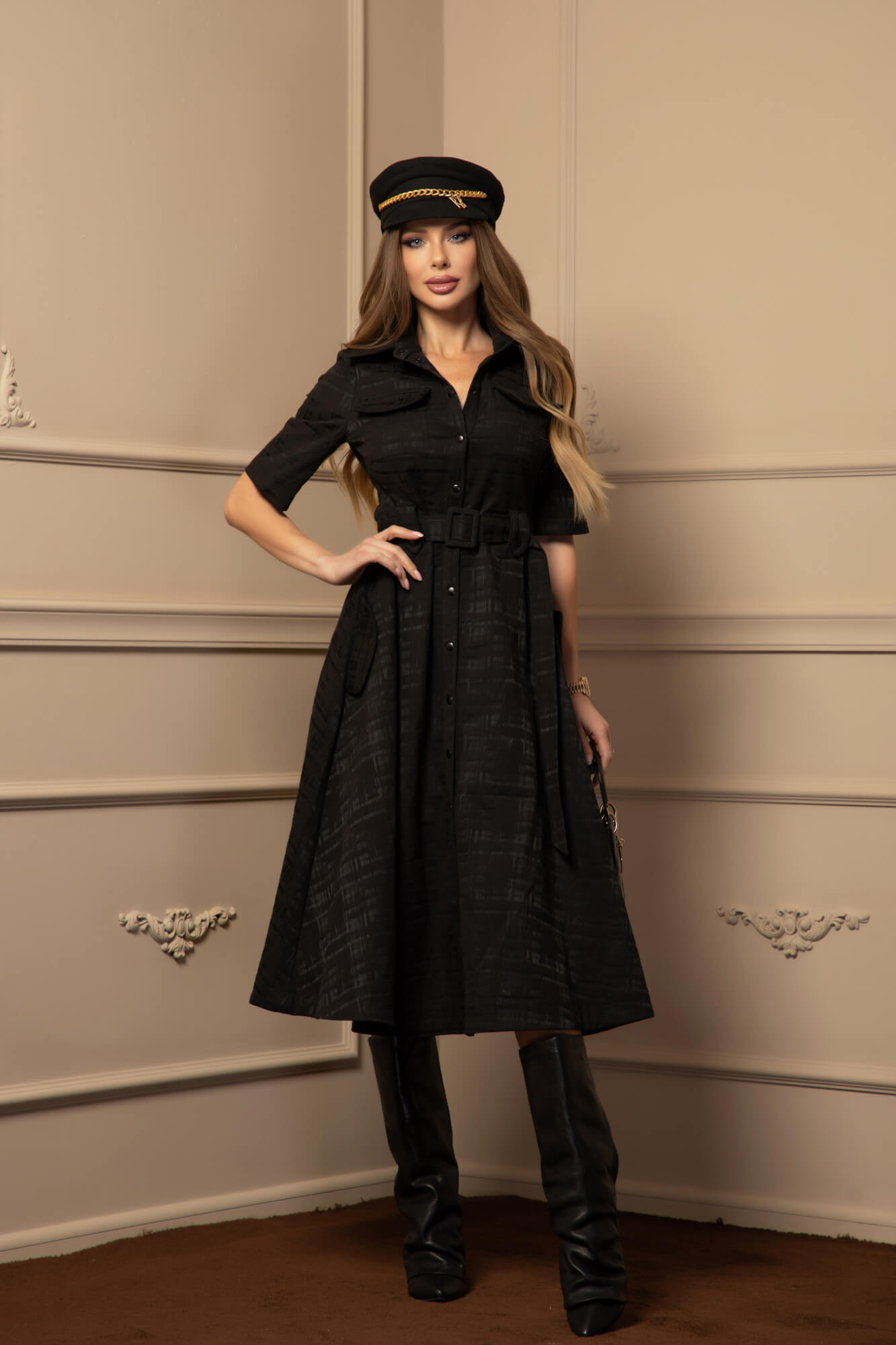 Elevated Essentials Φόρεμα-καμπαρντίνα - Black - Εικόνα 13