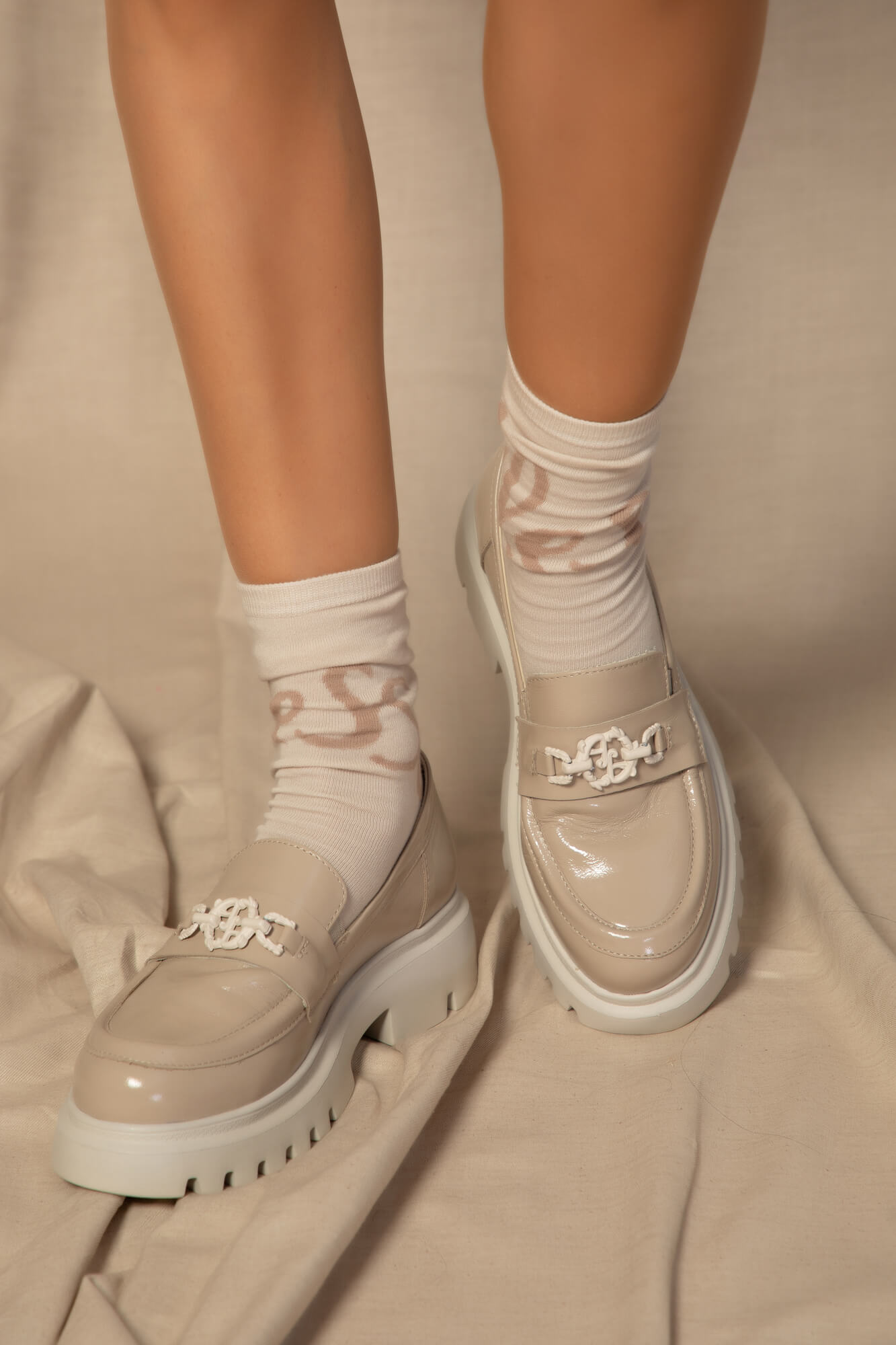 Luxury Step Loafers Λουστρίνι - Nude - Εικόνα 9