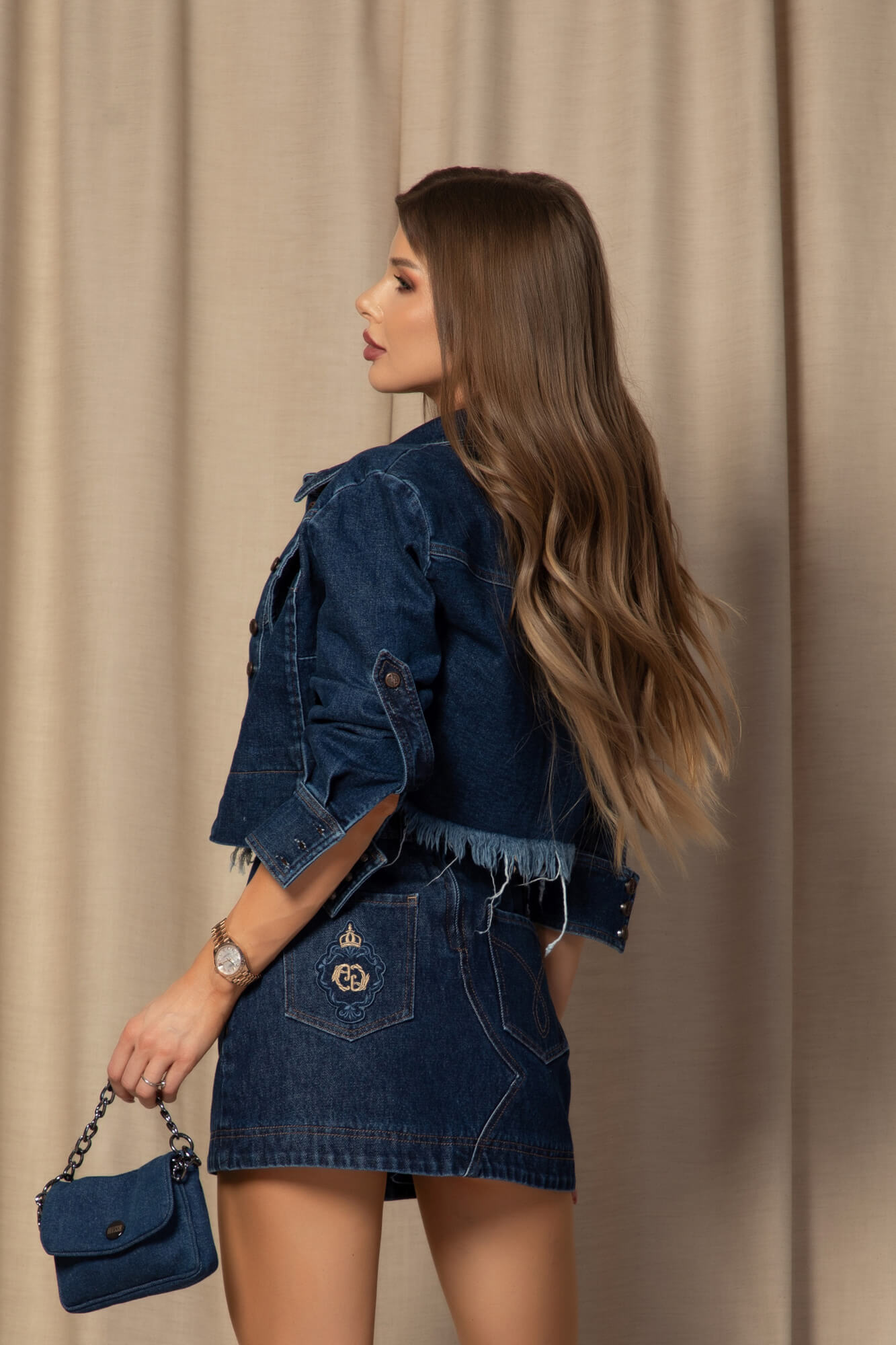 Denim Euphoria Φούστα-Παντελόνι Από Ντένιμ - Dark Blue - Εικόνα 36