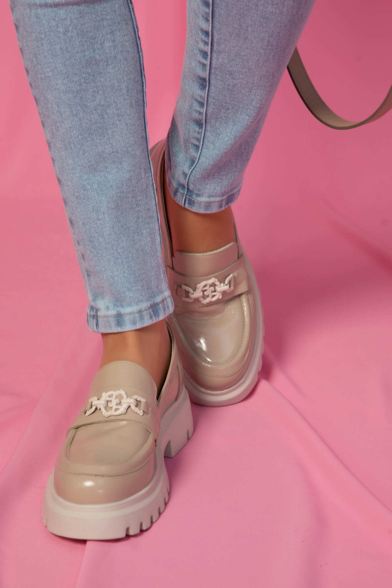 Luxury Step Loafers Λουστρίνι - Nude - Εικόνα 8