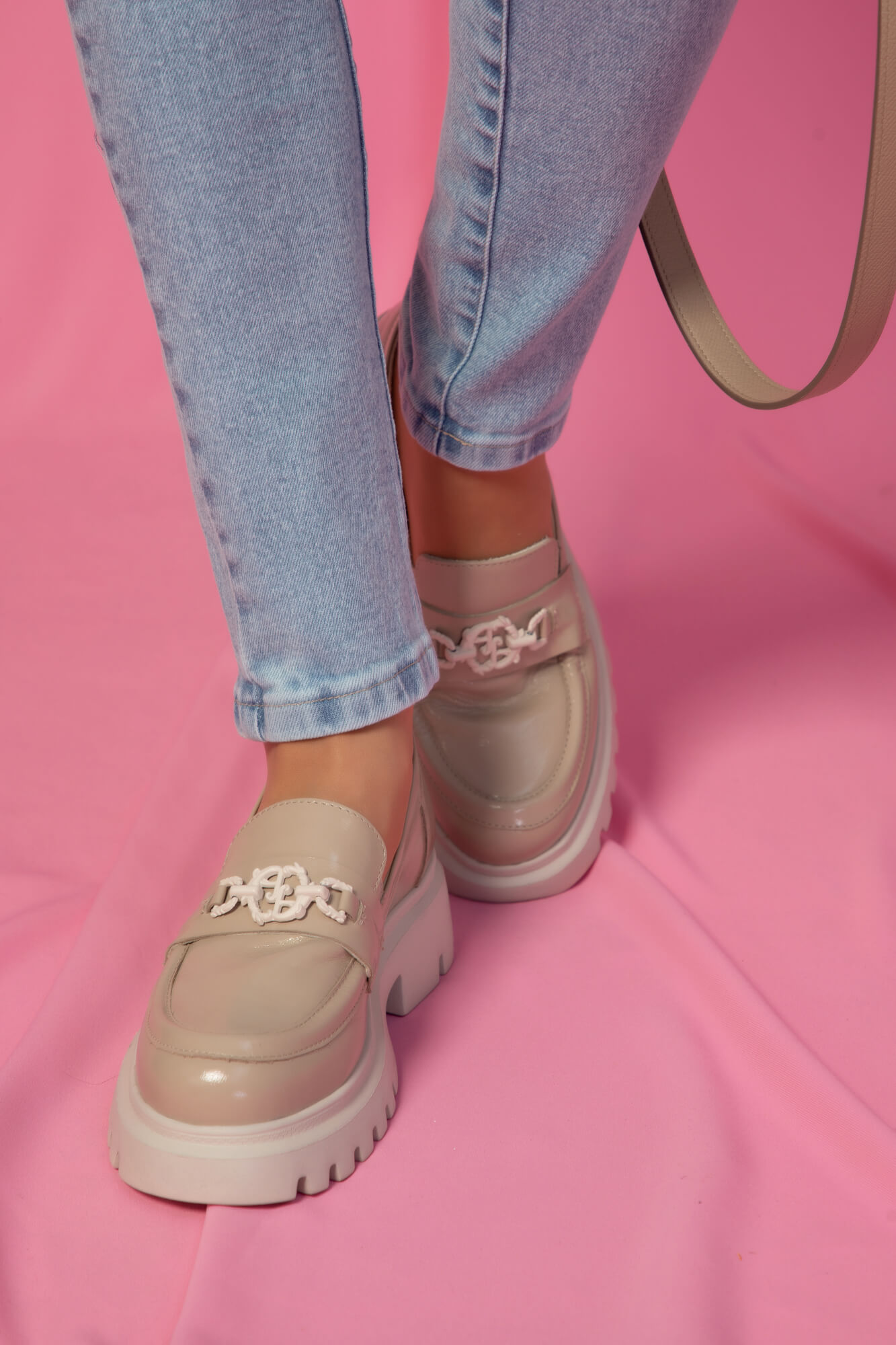 Luxury Step Loafers Λουστρίνι - Nude - Εικόνα 10