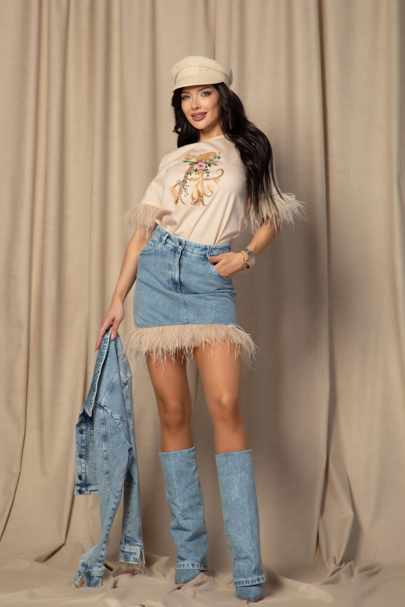 Feathered Aura T-Shirt Από Βαμβάκι - Soft Shell - Εικόνα 14