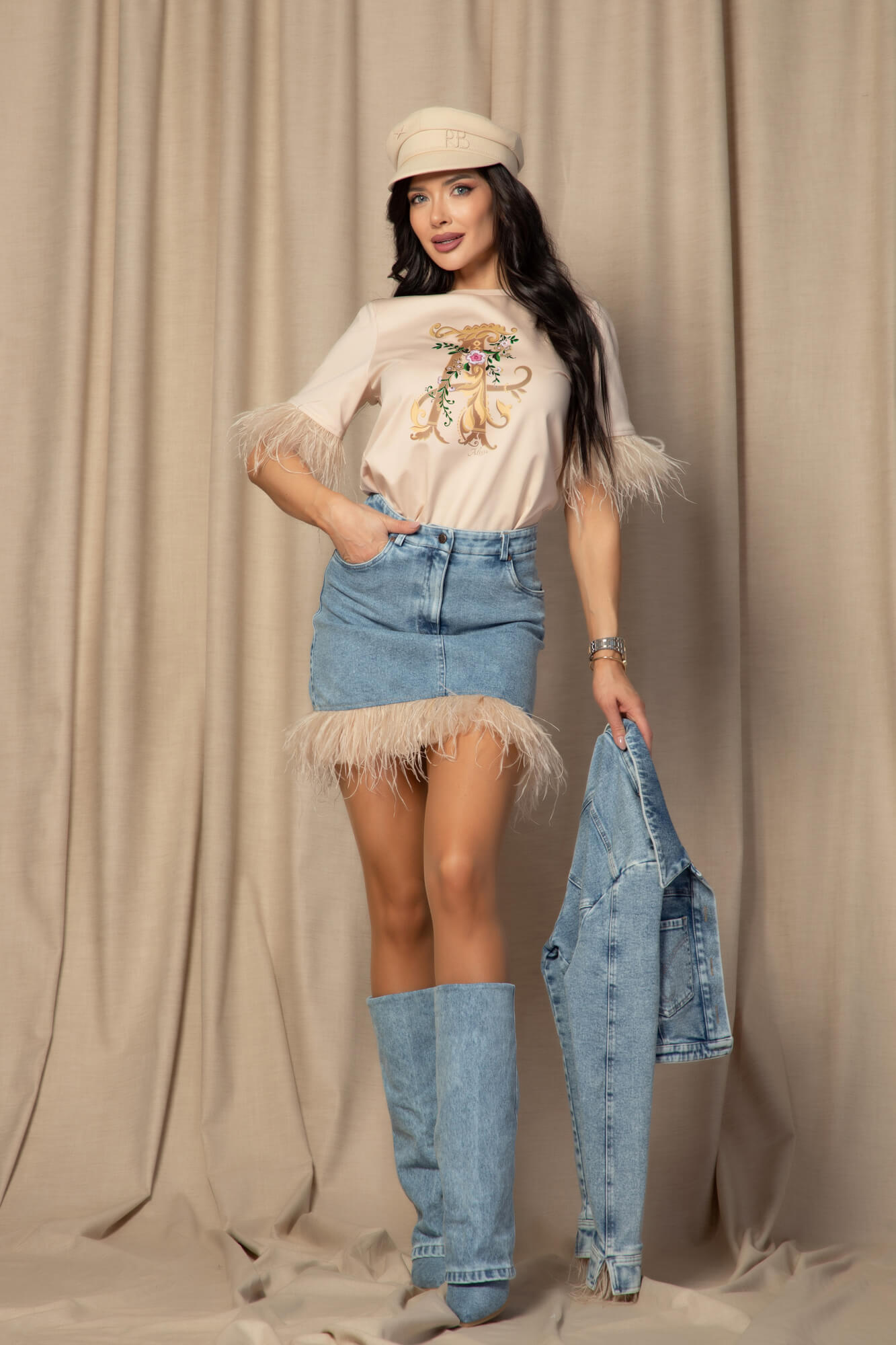 Feathered Aura T-Shirt Από Βαμβάκι - Soft Shell - Εικόνα 16