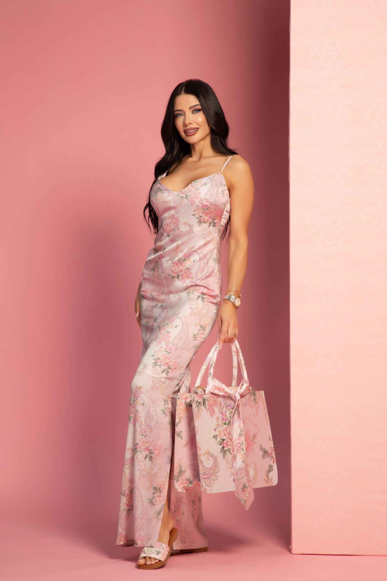 A Touch of Romance Μακρύ Φόρεμα - Pink - Εικόνα 9