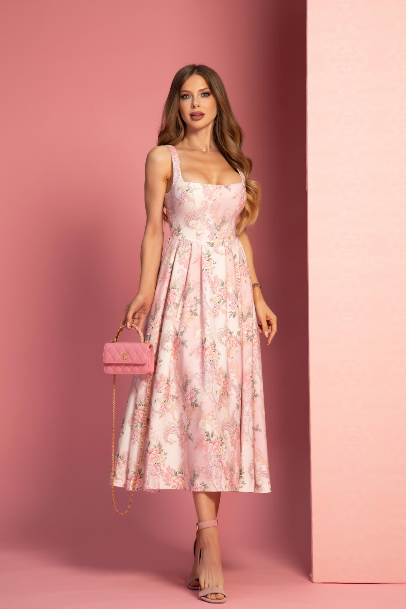 A Touch of Romance Midi Φόρεμα - Pink - Εικόνα 13