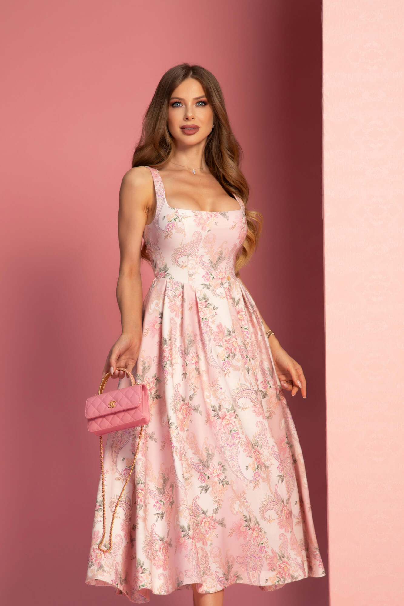 A Touch of Romance Midi Φόρεμα - Pink - Εικόνα 14