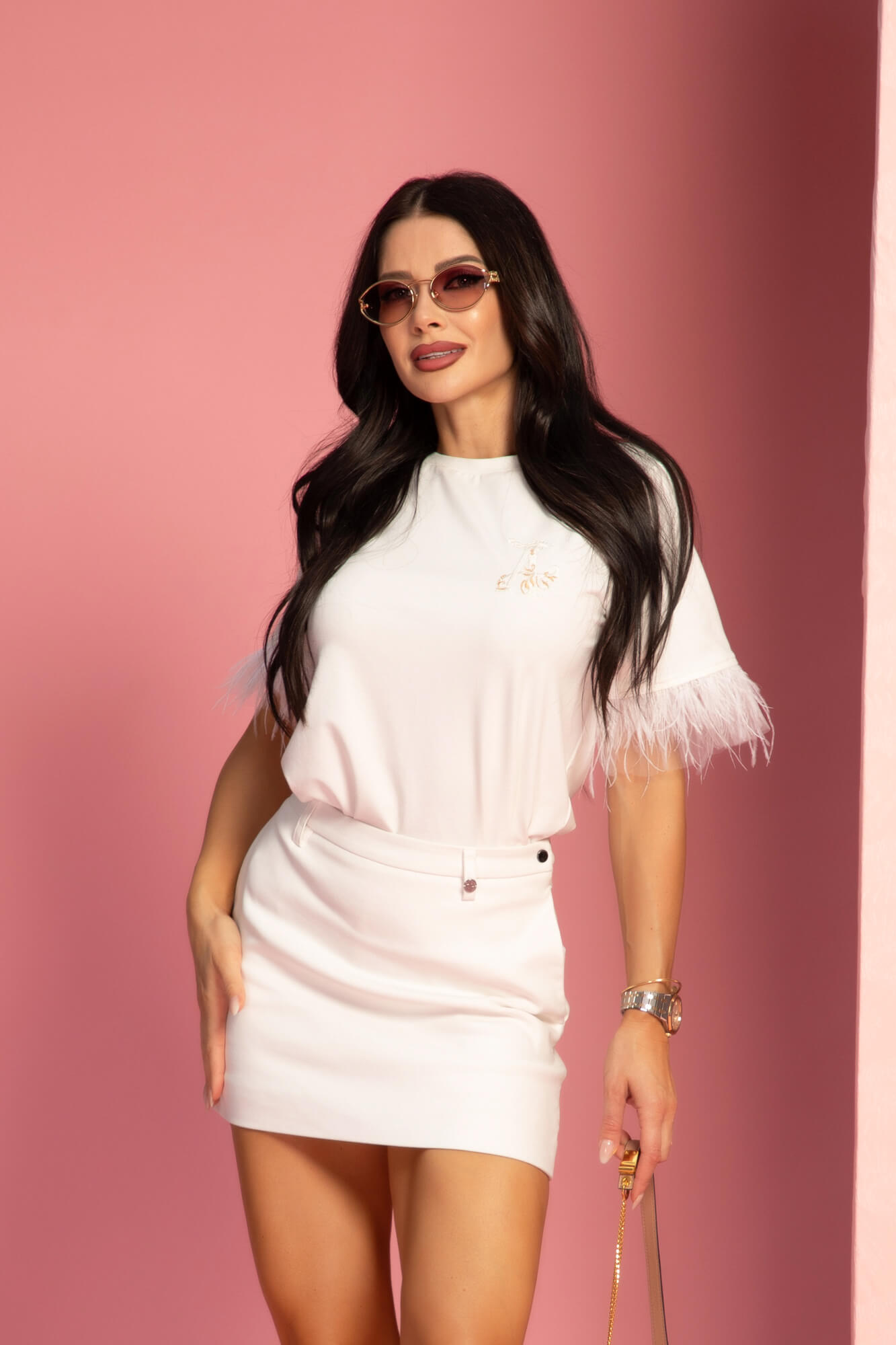 Luxury Dream T-Shirt Από Βαμβάκι - Ecru - Εικόνα 20