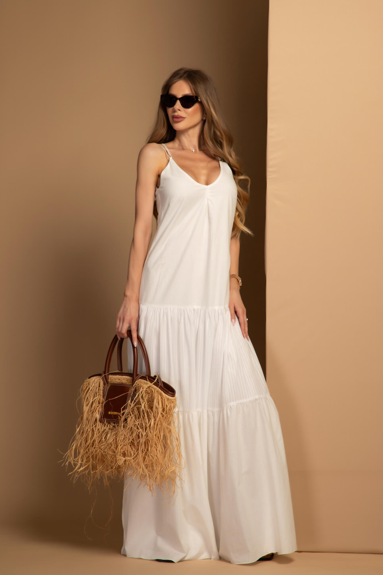 Boho Beauty Μακρύ Φόρεμα - Ecru - Εικόνα 12
