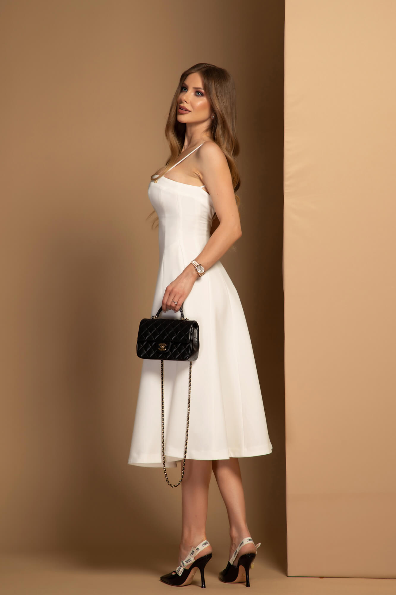 Casual Muse Midi Φόρεμα - Ecru - Εικόνα 15