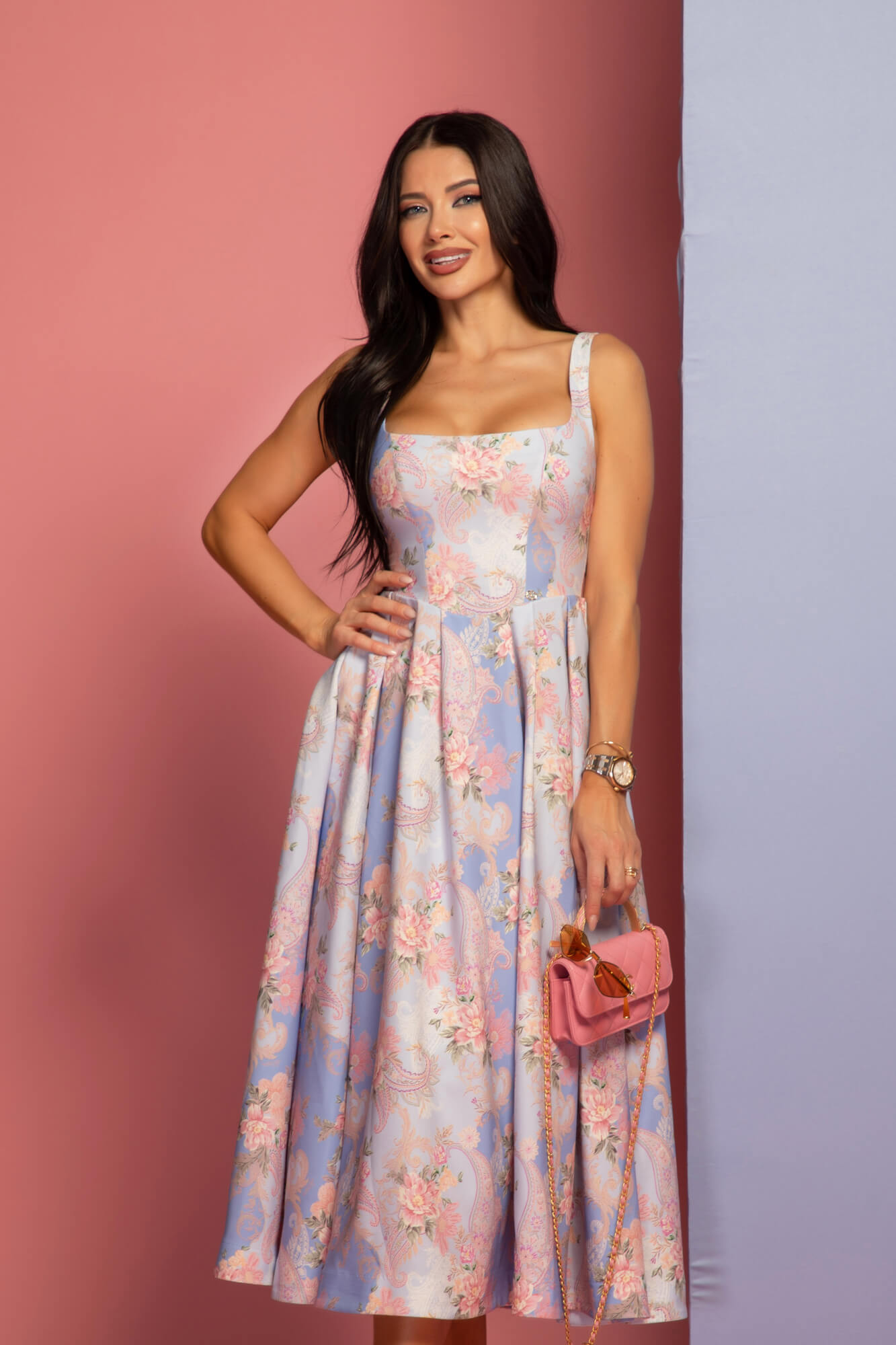 A Touch of Romance Midi Φόρεμα - Vista Blue - Εικόνα 11