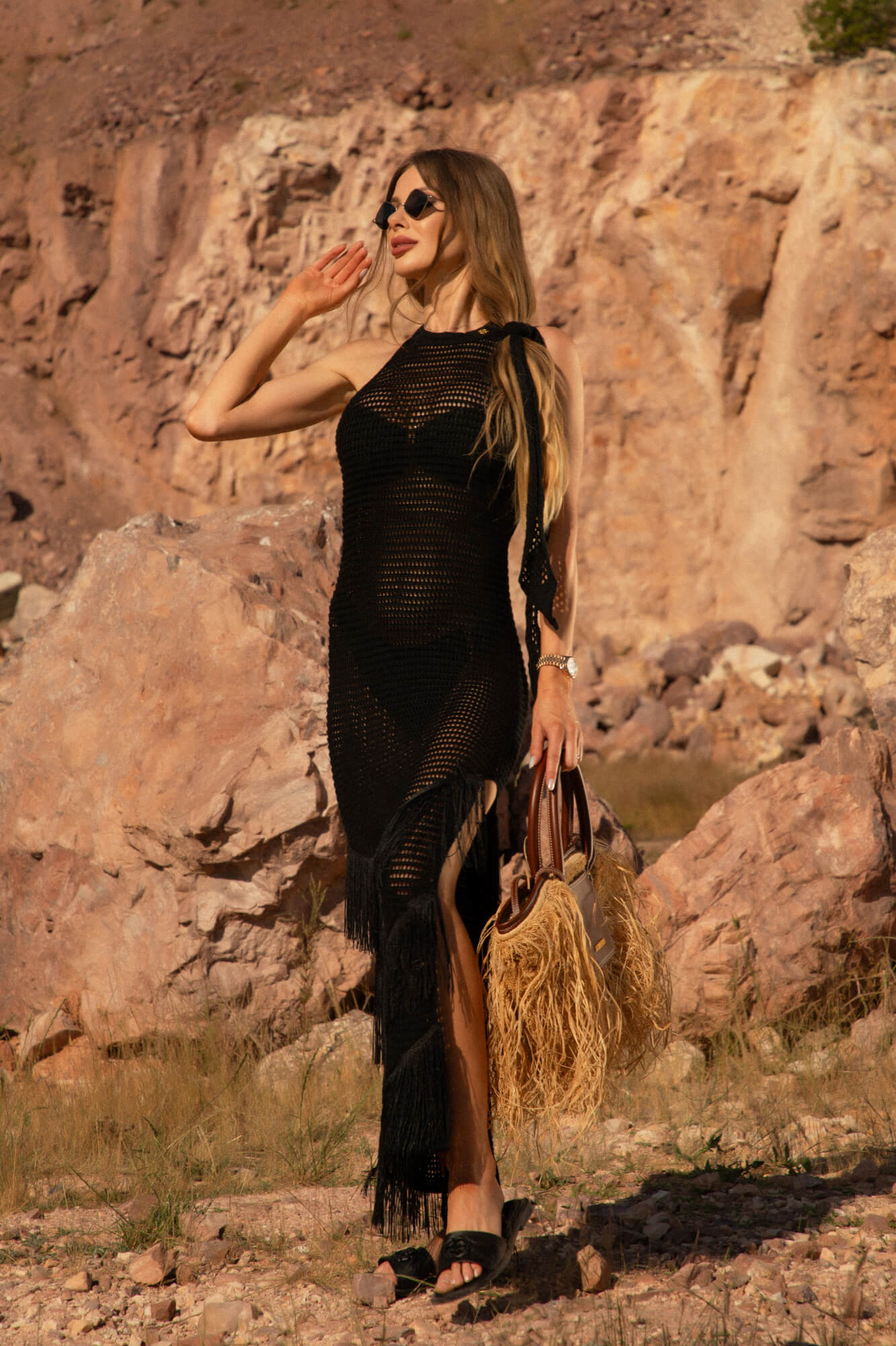 Ocean Enchantress Μακρύ Φόρεμα Παραλίας - Black - Εικόνα 7