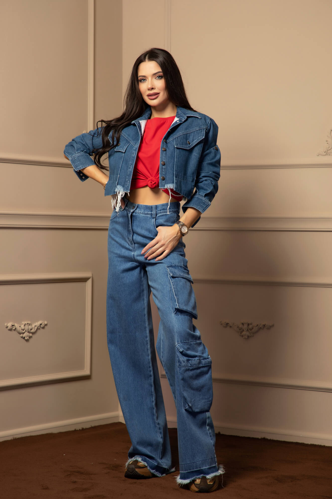 Show Off Cargo Τζιν - Denim Blue - Εικόνα 17