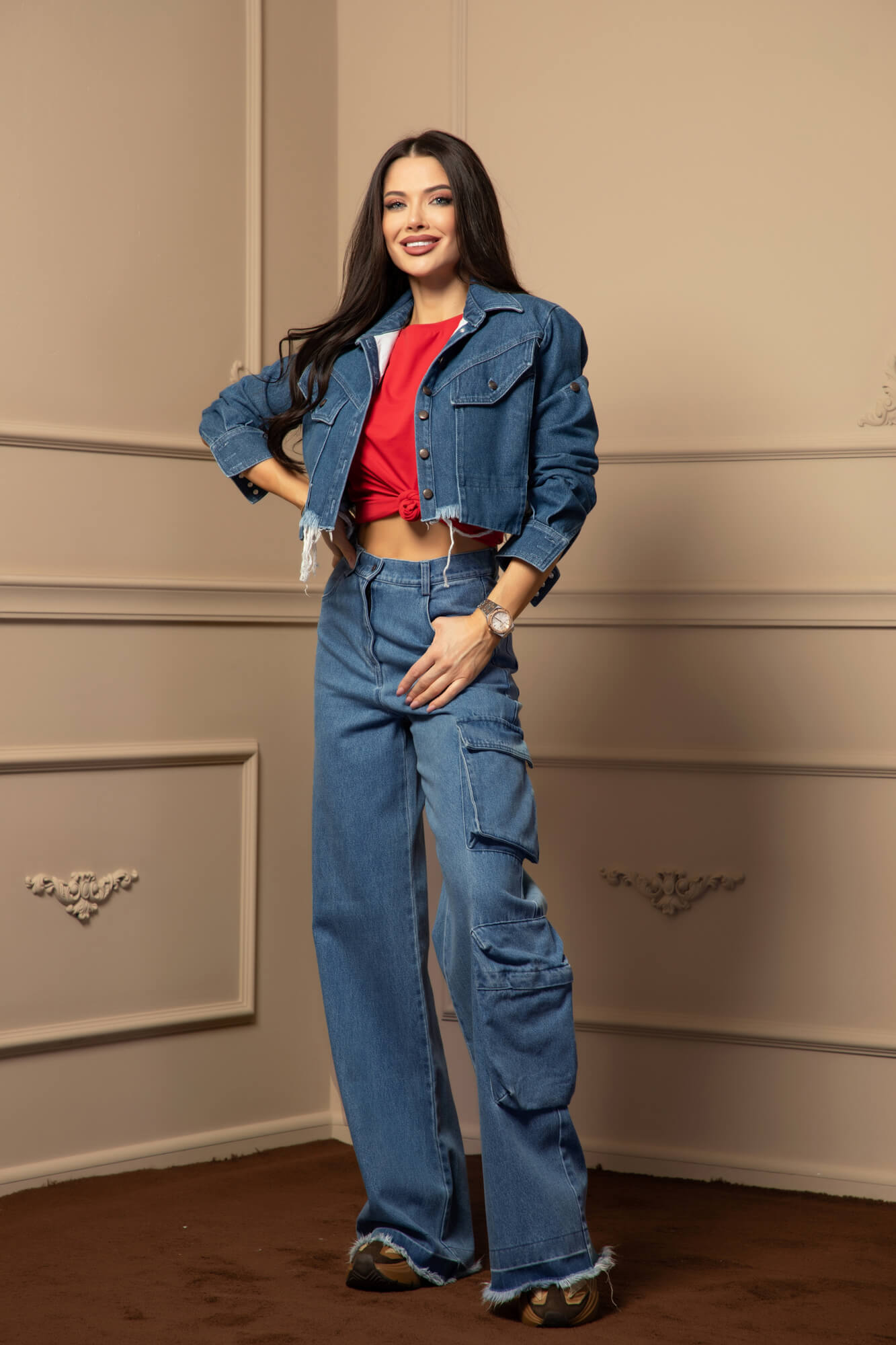Show Off Cargo Τζιν - Denim Blue - Εικόνα 13