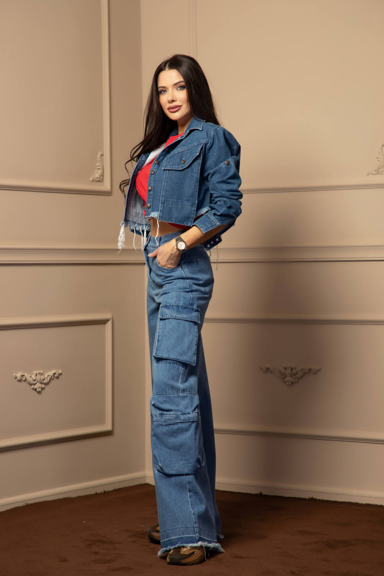 Show Off Cargo Τζιν - Denim Blue - Εικόνα 16