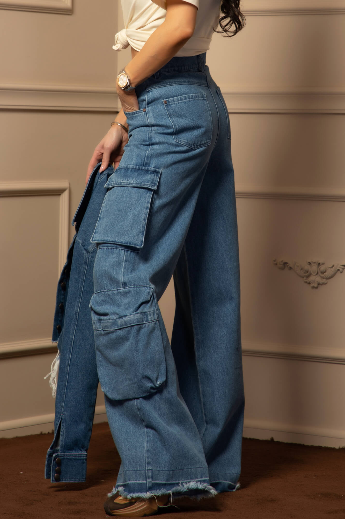 Show Off Cargo Τζιν - Denim Blue - Εικόνα 21