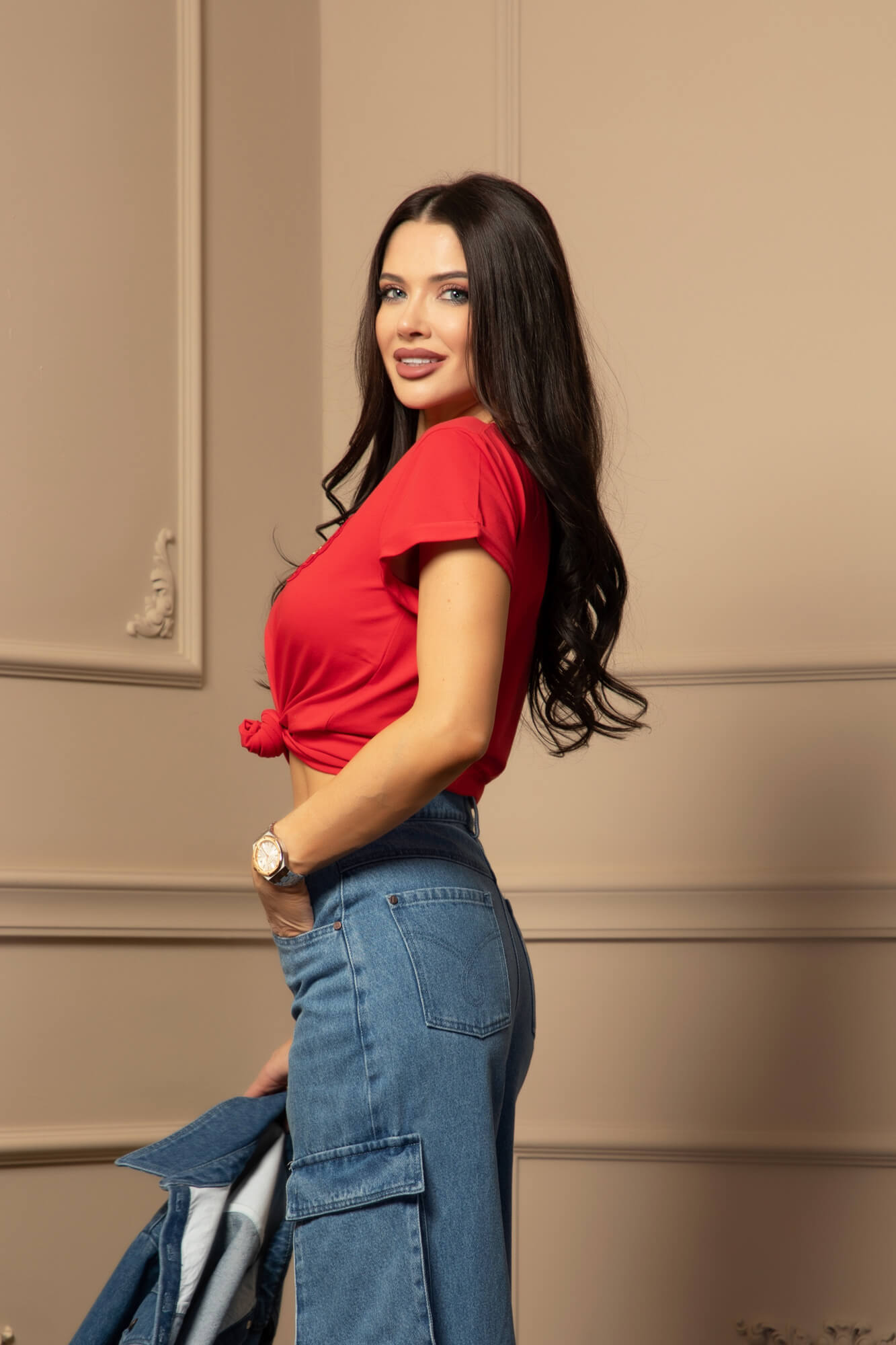 Luxury Classic T-Shirt Από Βαμβάκι - Red - Εικόνα 8