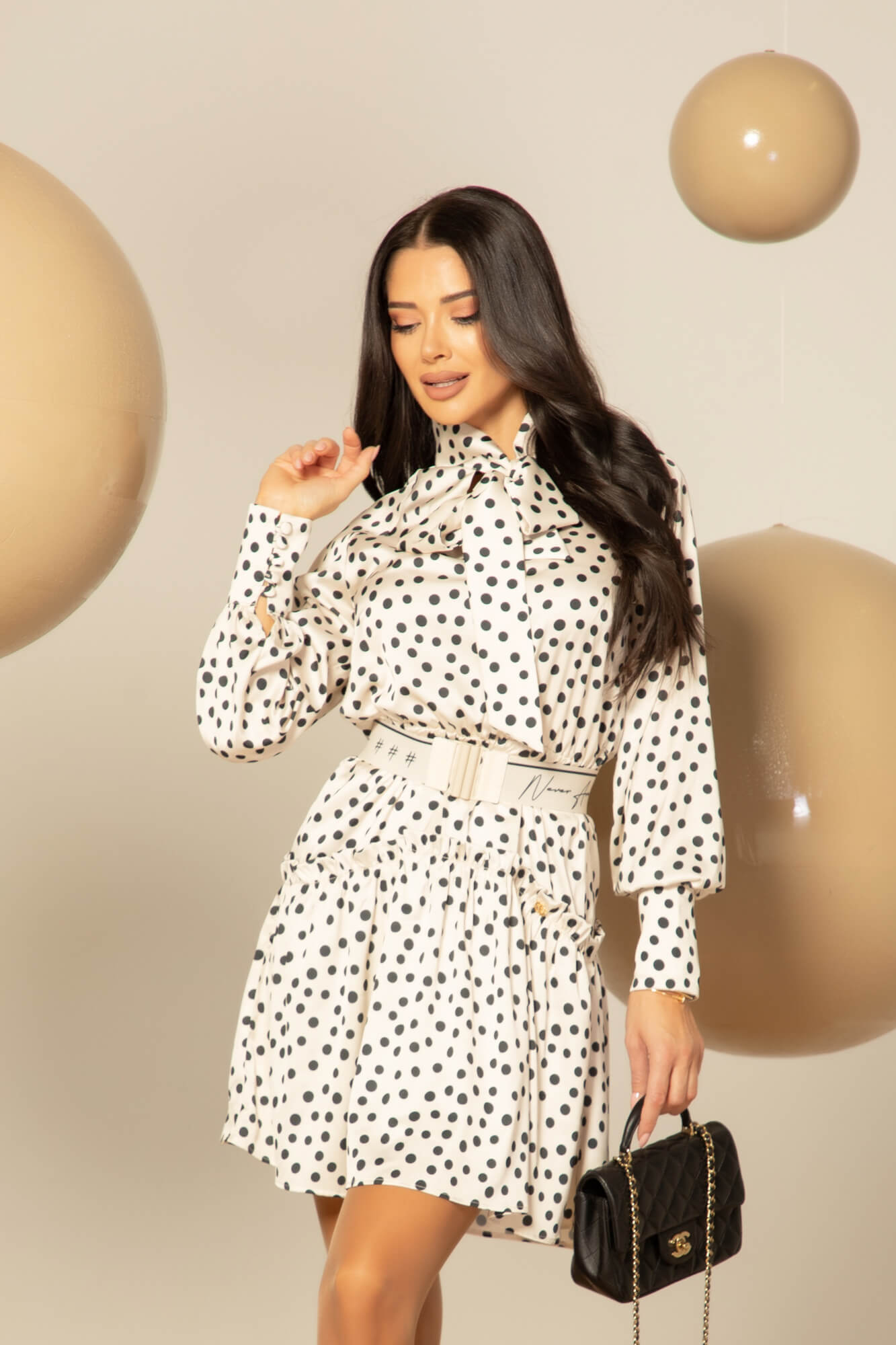 Playful Elegance Ruffles Φόρεμα Με Αποσπώμενη Ζώνη - Εικόνα 16