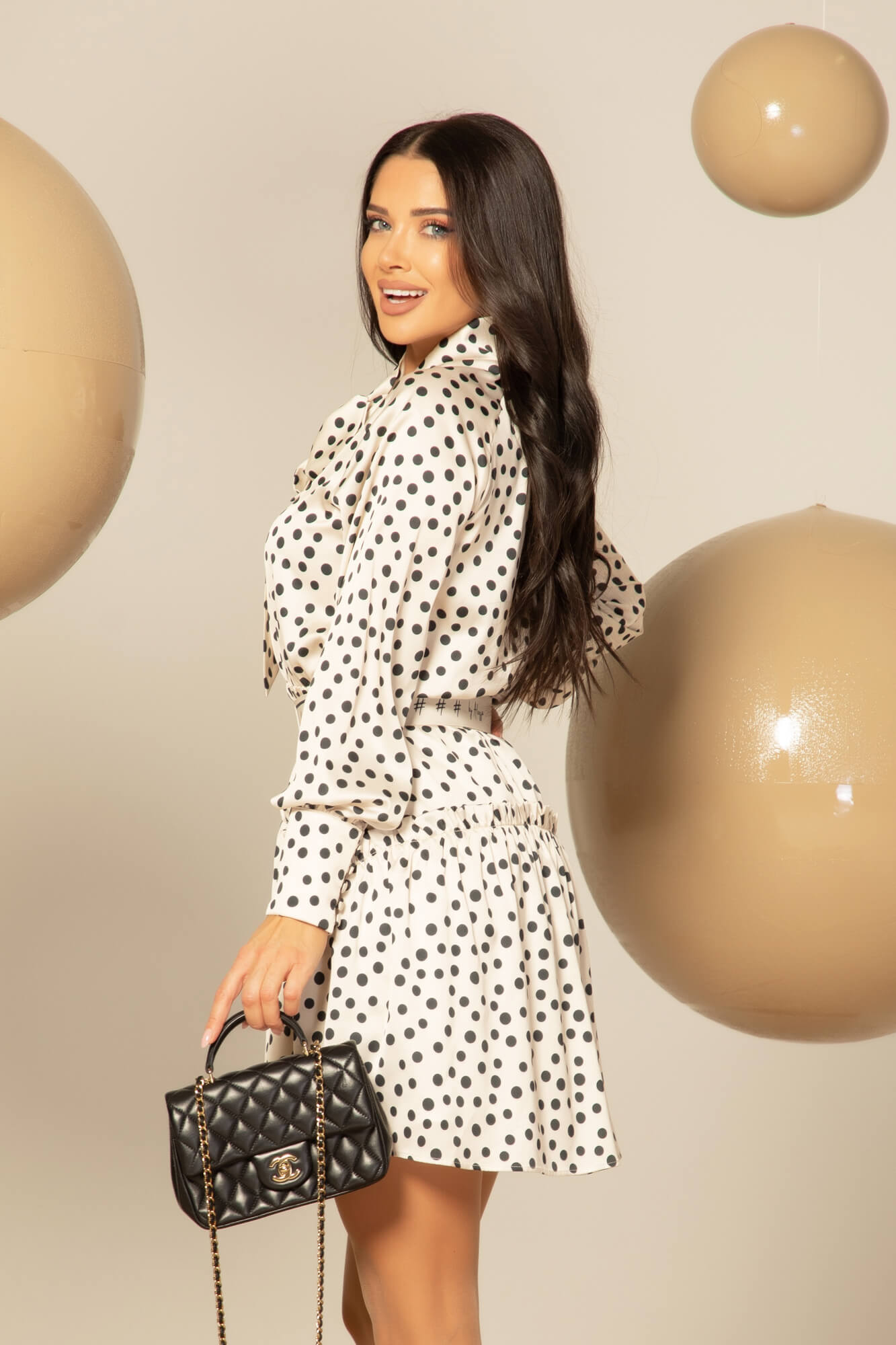 Playful Elegance Ruffles Φόρεμα Με Αποσπώμενη Ζώνη - Εικόνα 10