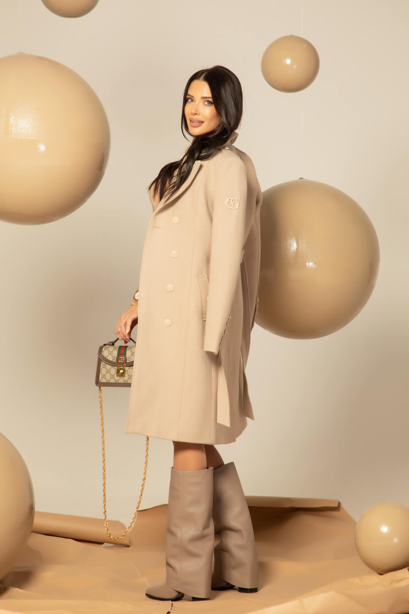 Cashmere Cloud Παλτό - Taupe - Εικόνα 58