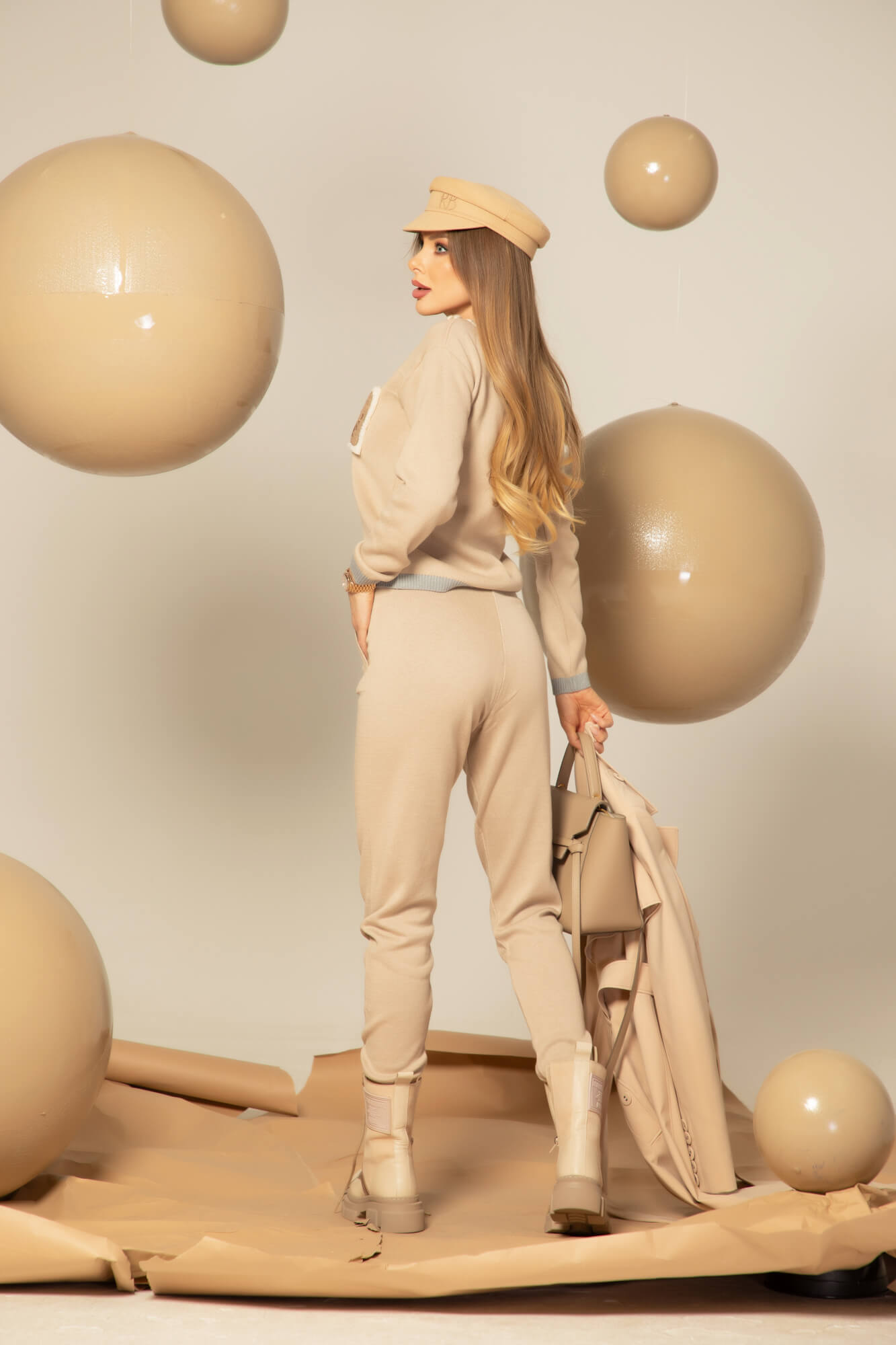 Winter Hug Handmade Πλεκτό Πουλόβερ - Nude - Εικόνα 17