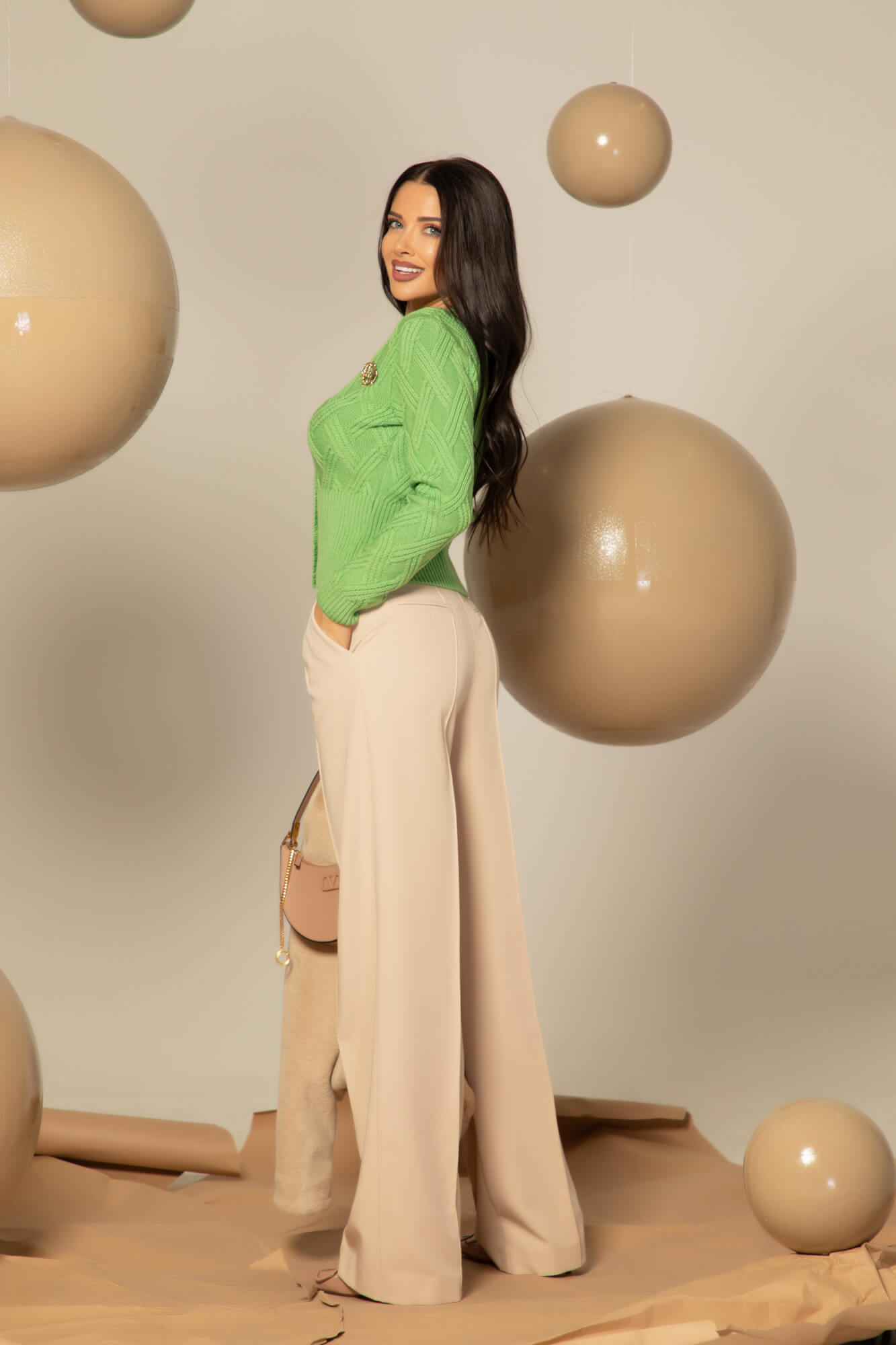 Wool & Wonder Μάλλινη Ζακέτα - Green - Εικόνα 15