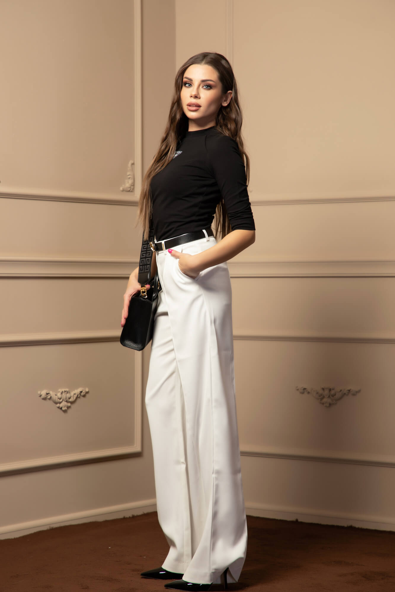 Comfy Style Μπλούζα Με 3/4 Μανίκι - Black - Εικόνα 15