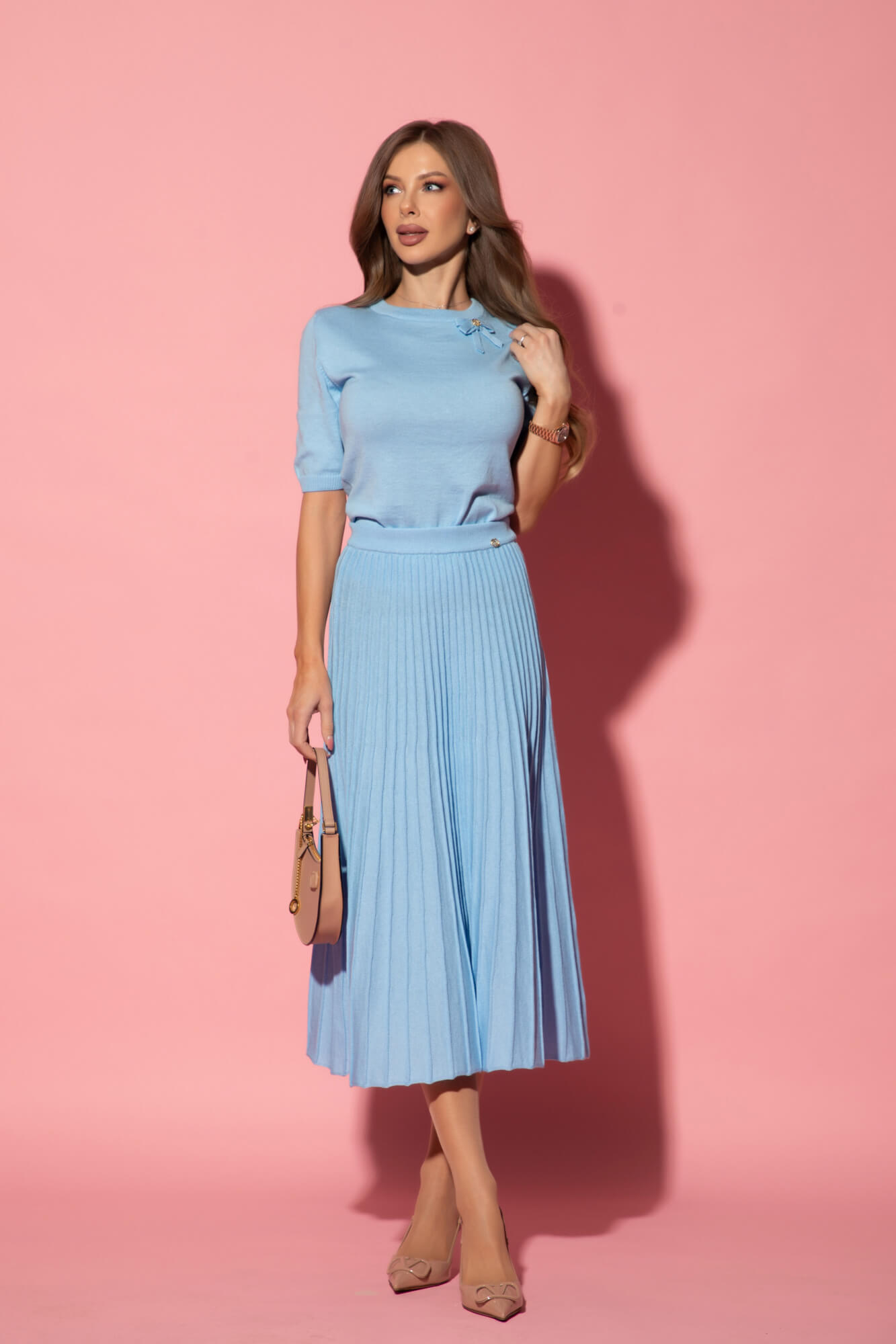 Dream Ribbon Midi Φούστα - Blue - Εικόνα 12