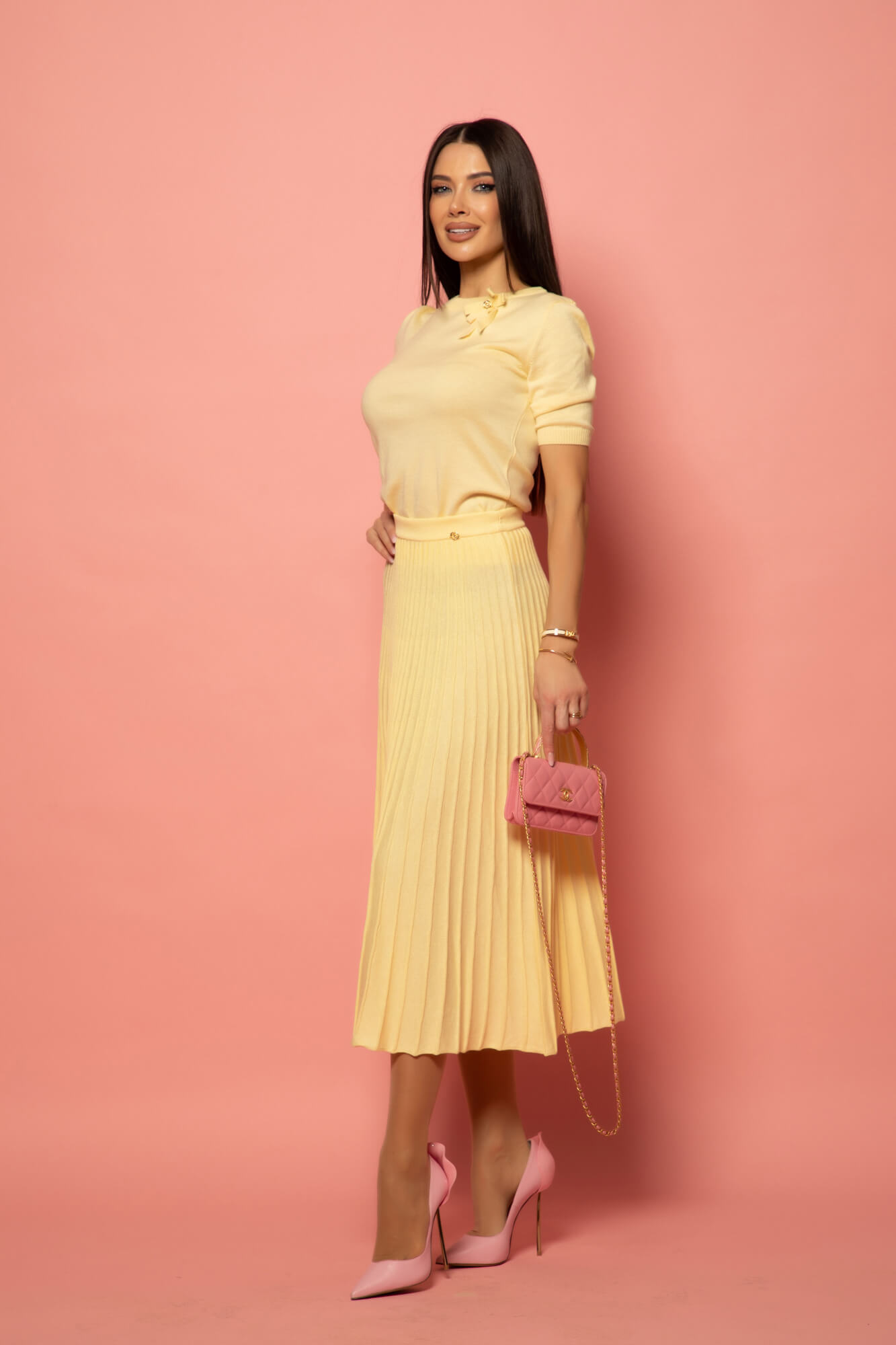 Dream Ribbon Midi Φούστα - Yellow - Εικόνα 14