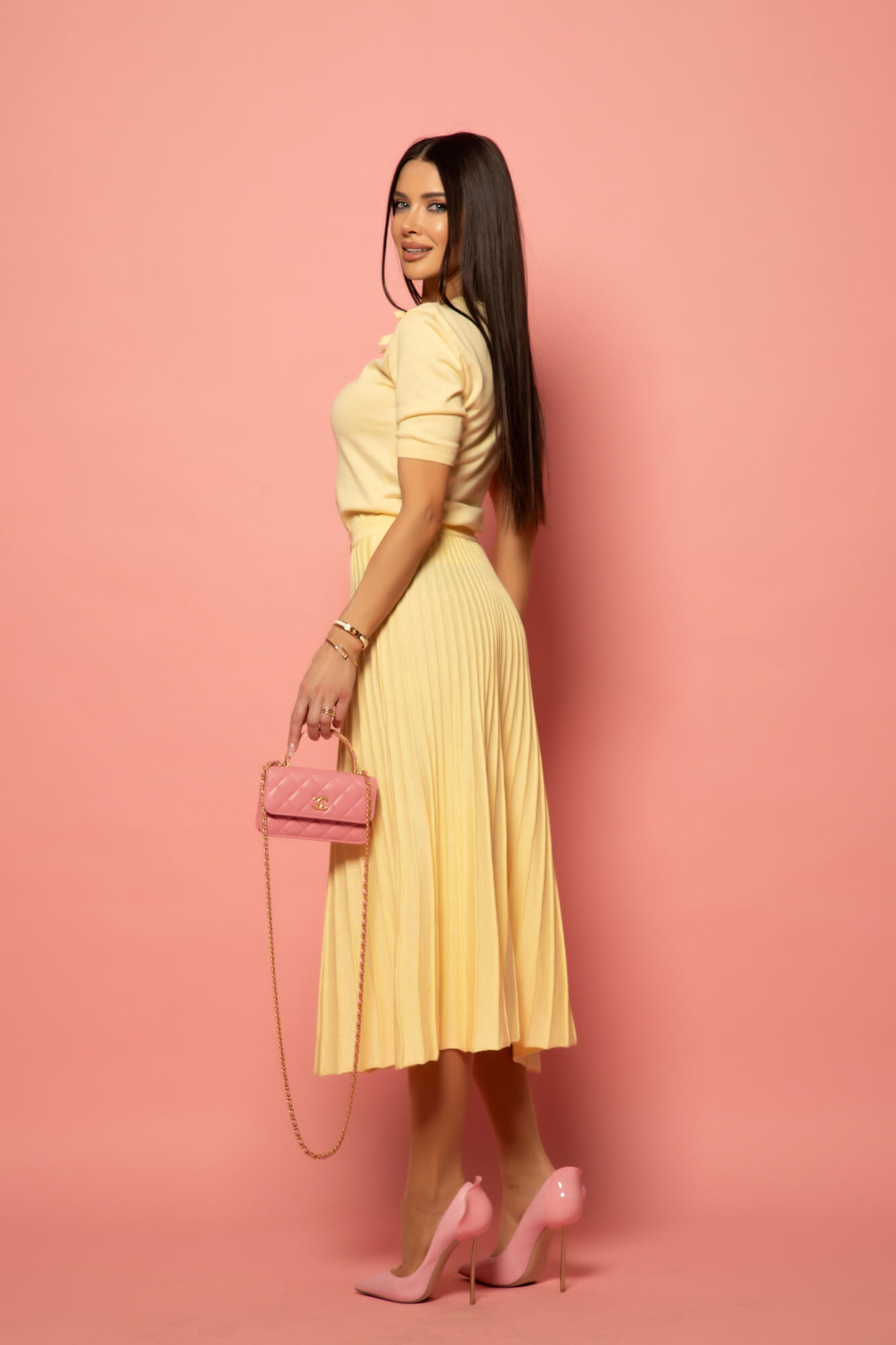 Dream Ribbon Midi Φούστα - Yellow - Εικόνα 15