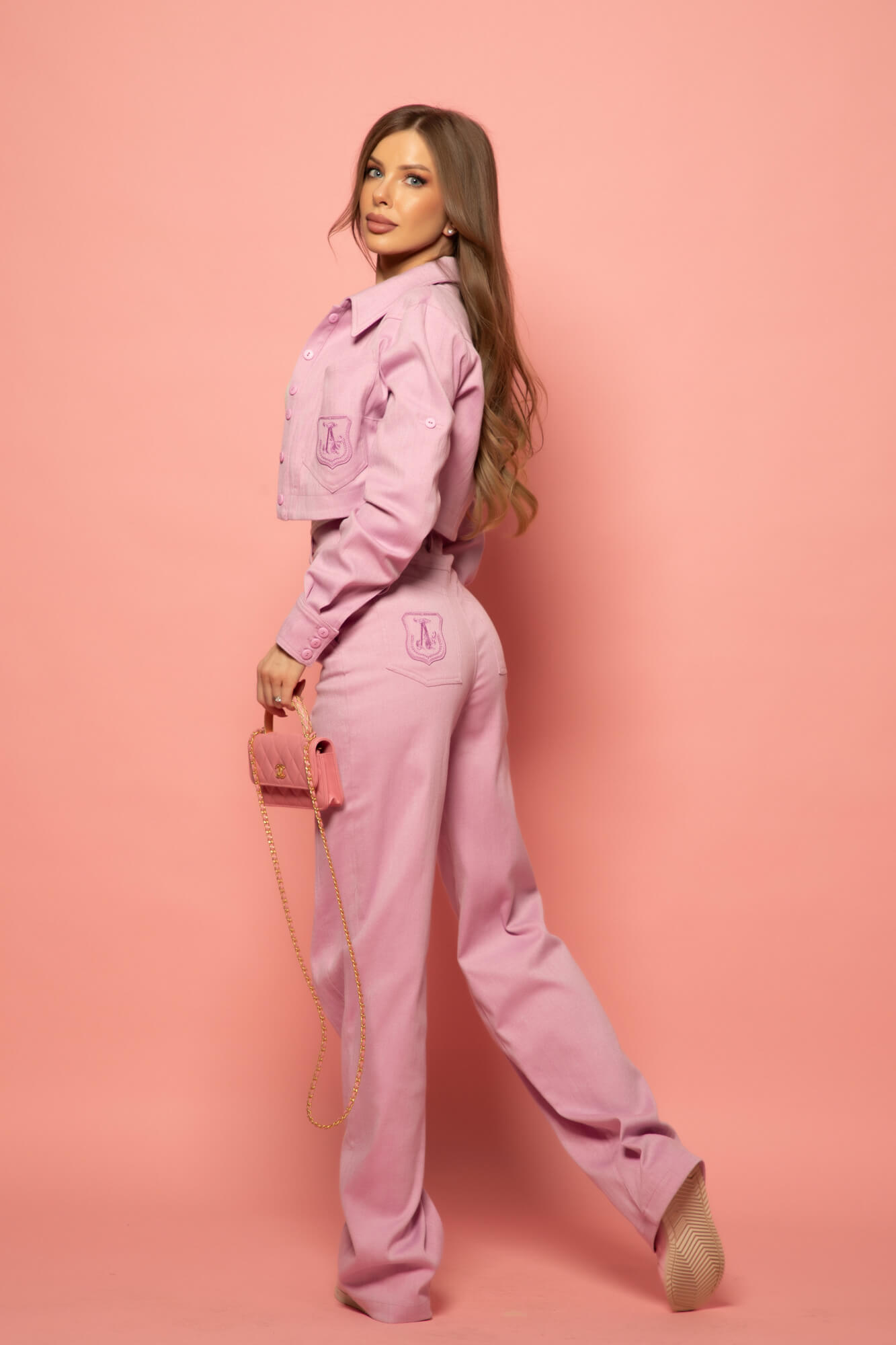 Denim Essentials Κοντό Τζάκετ - Light Orchid - Εικόνα 32