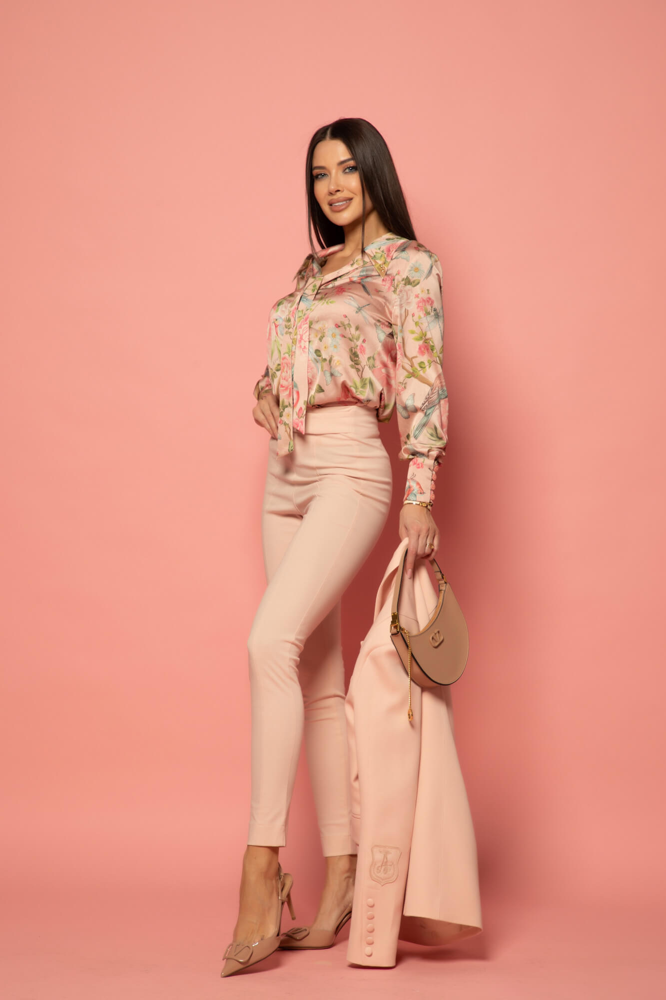 Business elegance Κολάν Με Ενσωματωμένη Ζώνη - Light Pink - Εικόνα 30