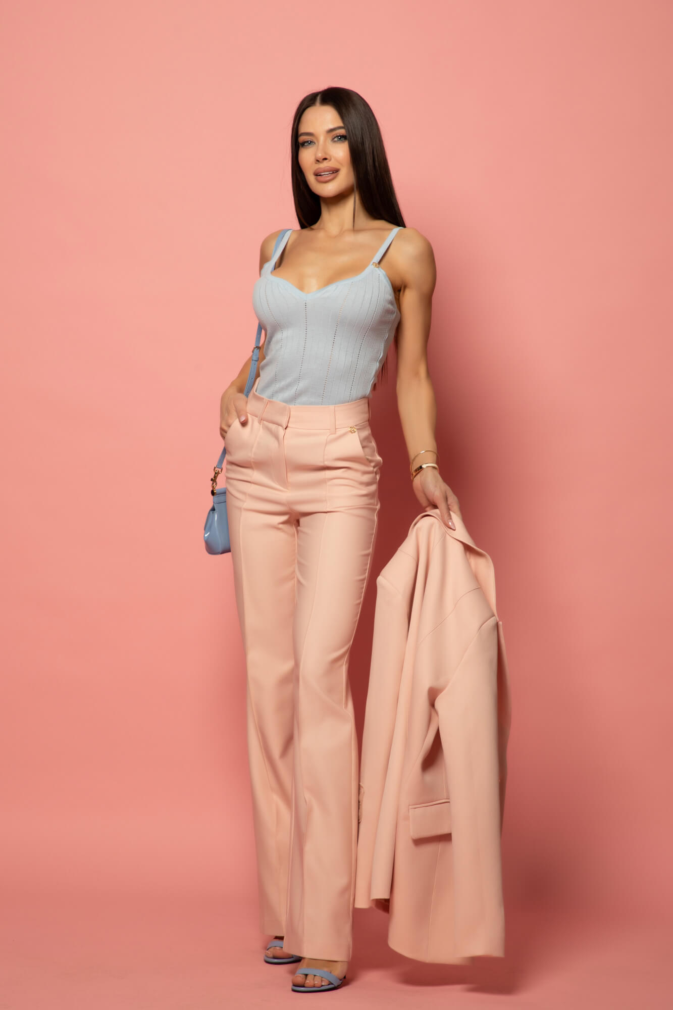 Daily Chic Τοπ Με Πλέξη - Light Blue - Εικόνα 14