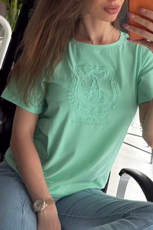 Inspire Insignia T-Shirt Με Κέντημα - Mint - Εικόνα 14