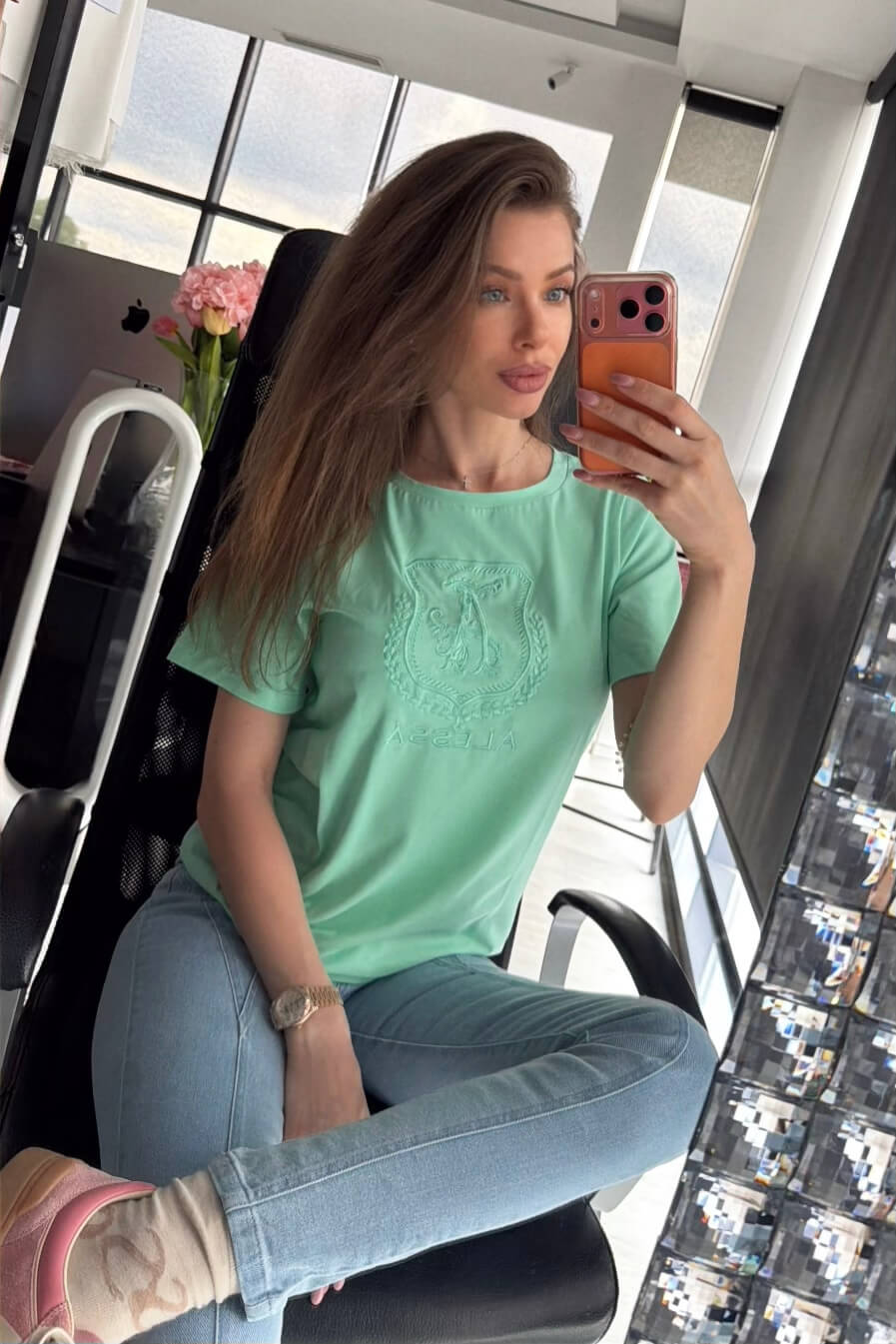 Inspire Insignia T-Shirt Με Κέντημα - Mint - Εικόνα 13
