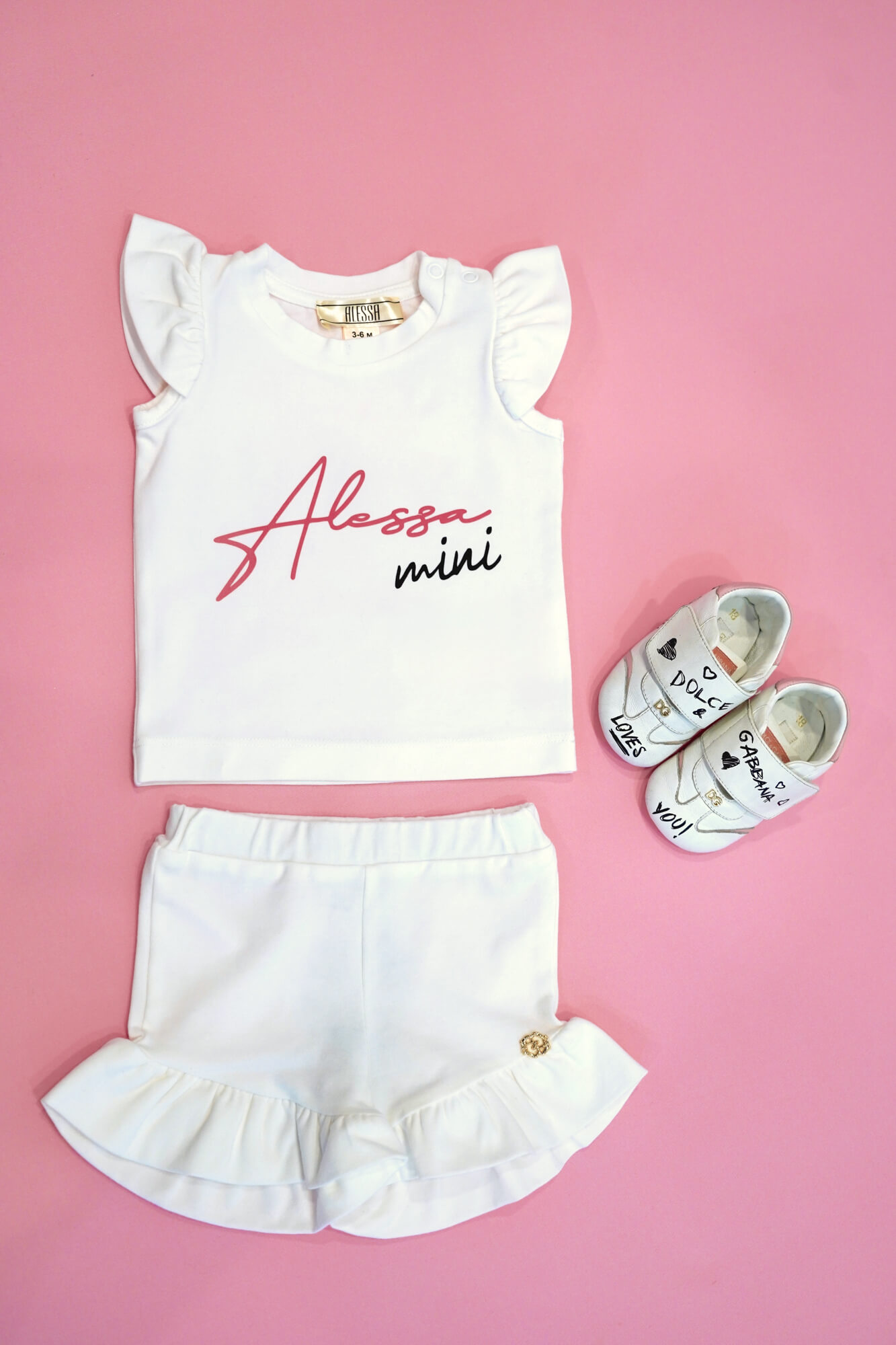 Baby Love Mini T-Shirt Από Βαμβάκι - Ecru - Εικόνα 5