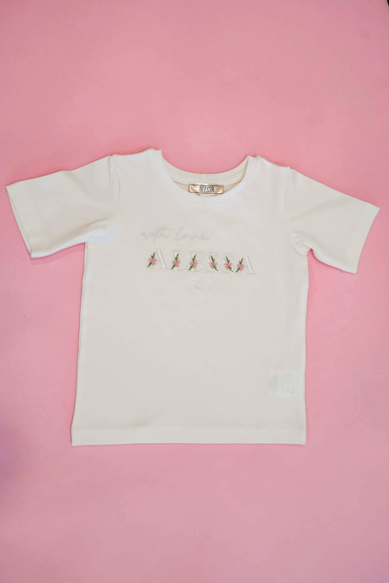 Spring Bloom Mini T-Shirt Από Βαμβάκι - Ecru - Εικόνα 7