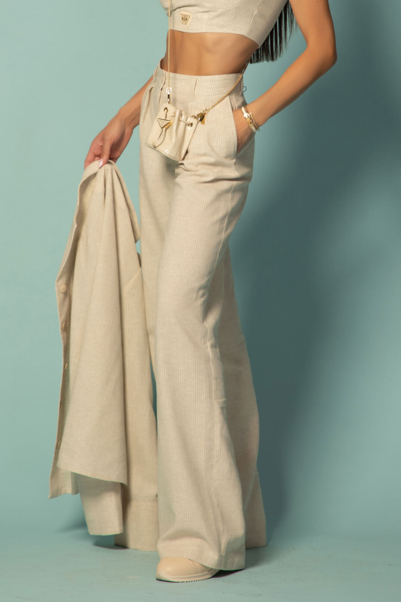Linen Muse Μακρύ Παντελόνι Από Λινό - Beige - Εικόνα 34
