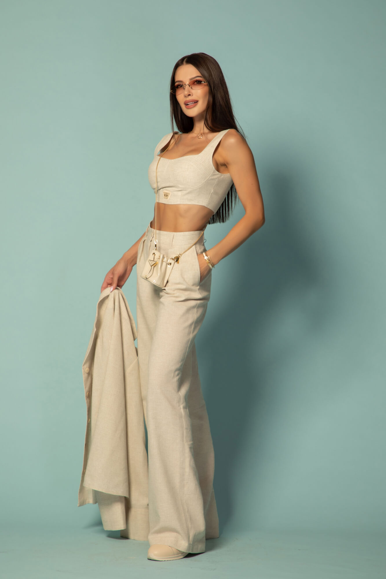 Linen Muse Μακρύ Παντελόνι Από Λινό - Beige - Εικόνα 26