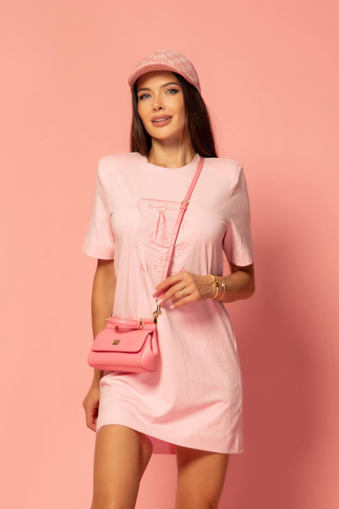 Inspire Insignia Φόρεμα - T-Shirt Με Κέντημα - Light Pink - Εικόνα 16