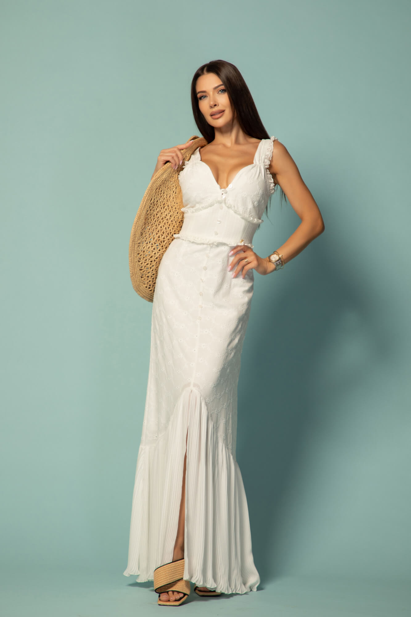 Style Story Μακρύ Φόρεμα - Ecru - Εικόνα 12