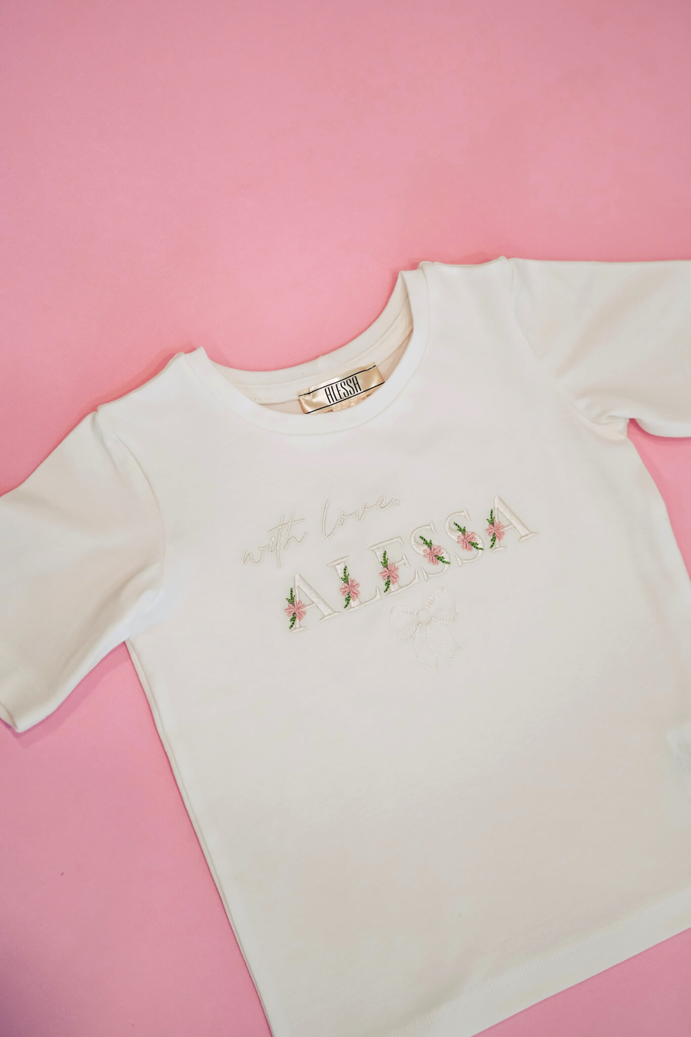 Spring Bloom Mini T-Shirt Από Βαμβάκι - Ecru - Εικόνα 8