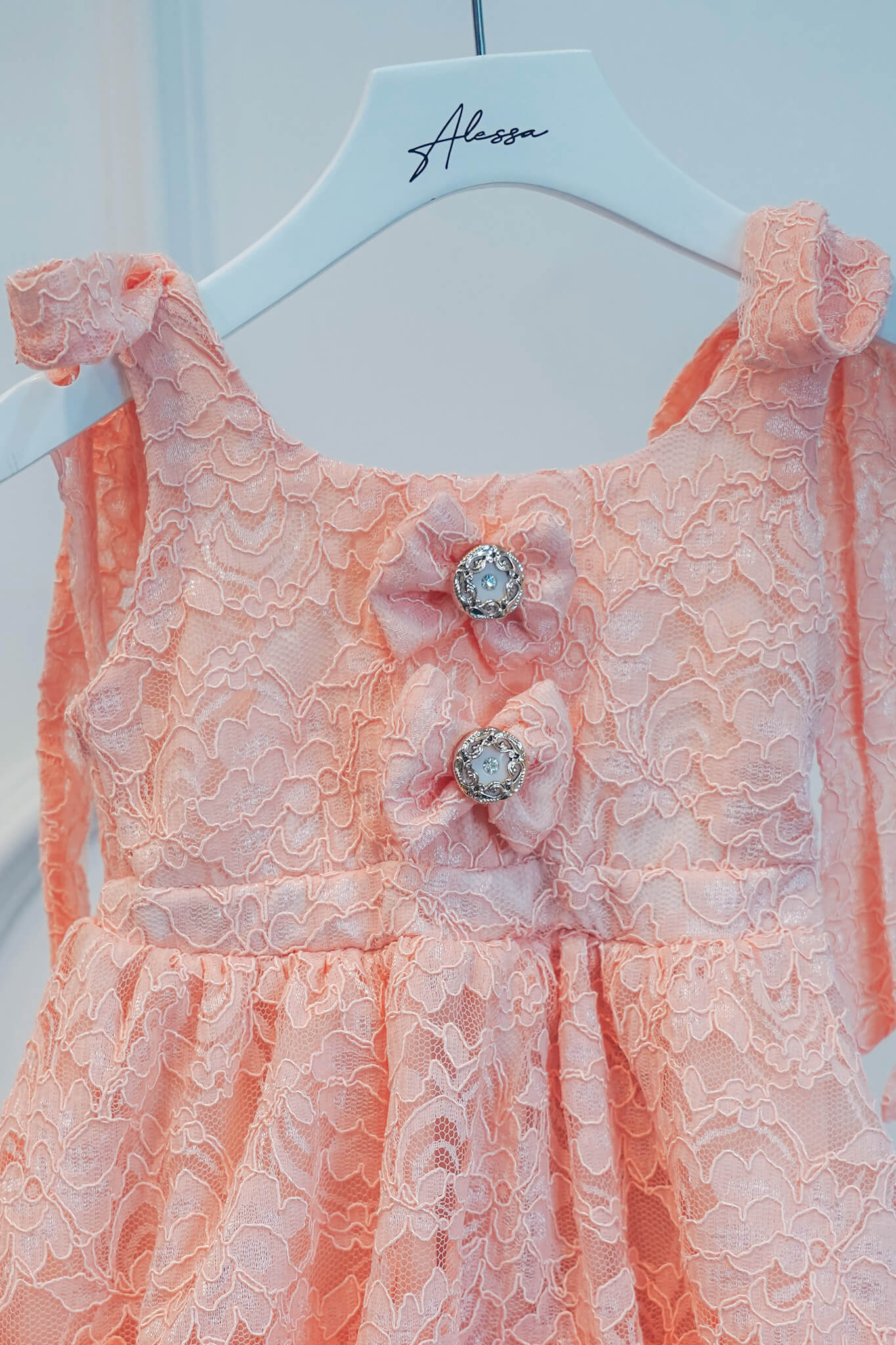 Sky’s Embrace Mini Φόρεμα - Peach - Εικόνα 7