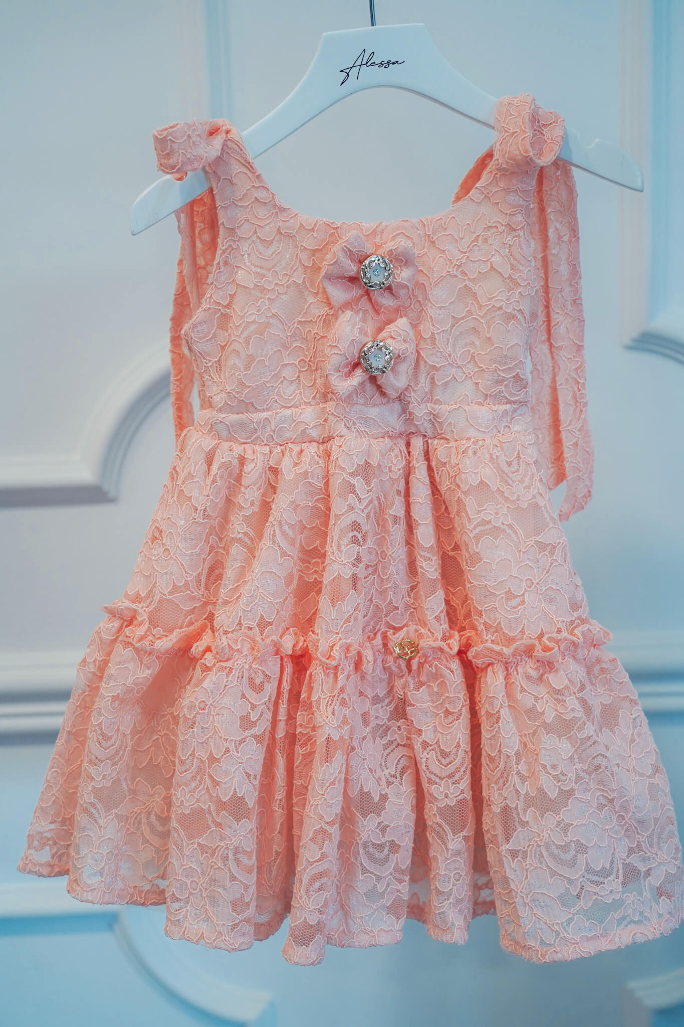 Sky’s Embrace Mini Φόρεμα - Peach - Εικόνα 8