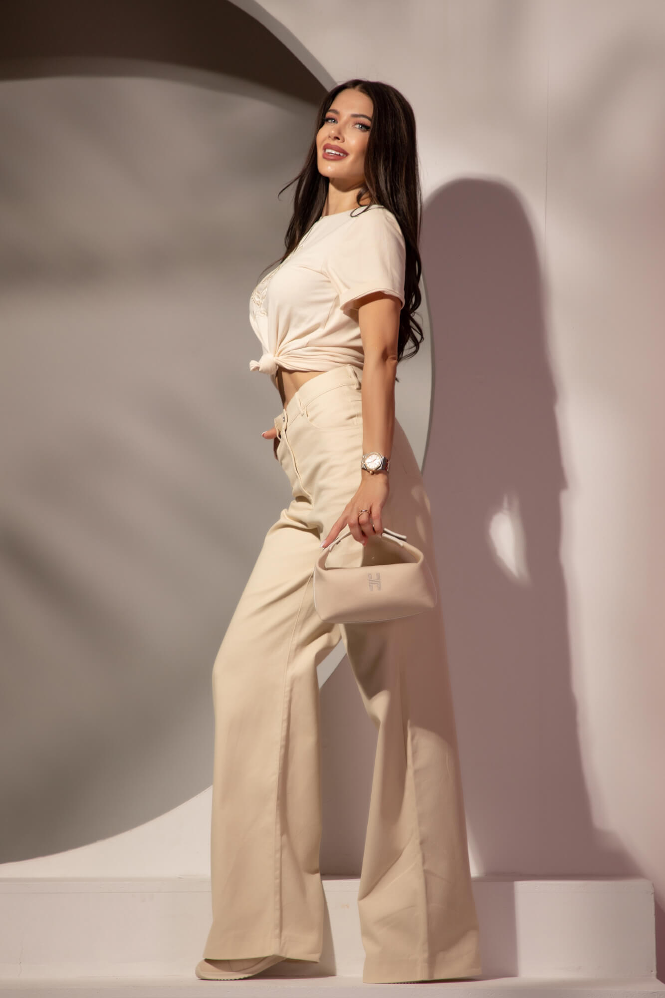 Inspire Insignia T-Shirt Με Κέντημα - Soft Beige - Εικόνα 26