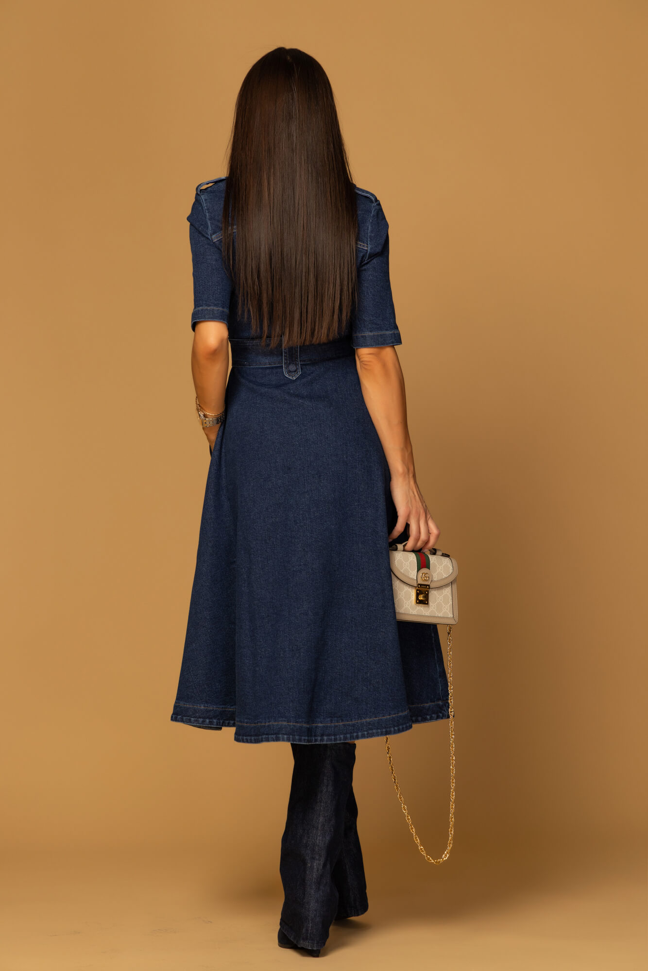 Elevated Essentials Φόρεμα-Καμπαρντίνα - Denim - Εικόνα 12