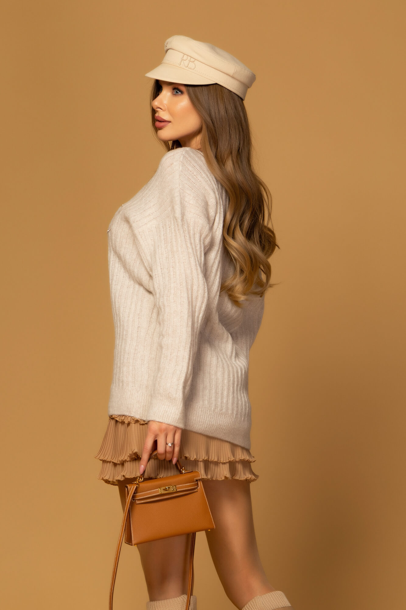 Wool Poise Μάλλινο Πουλόβερ - Soft Beige - Εικόνα 25