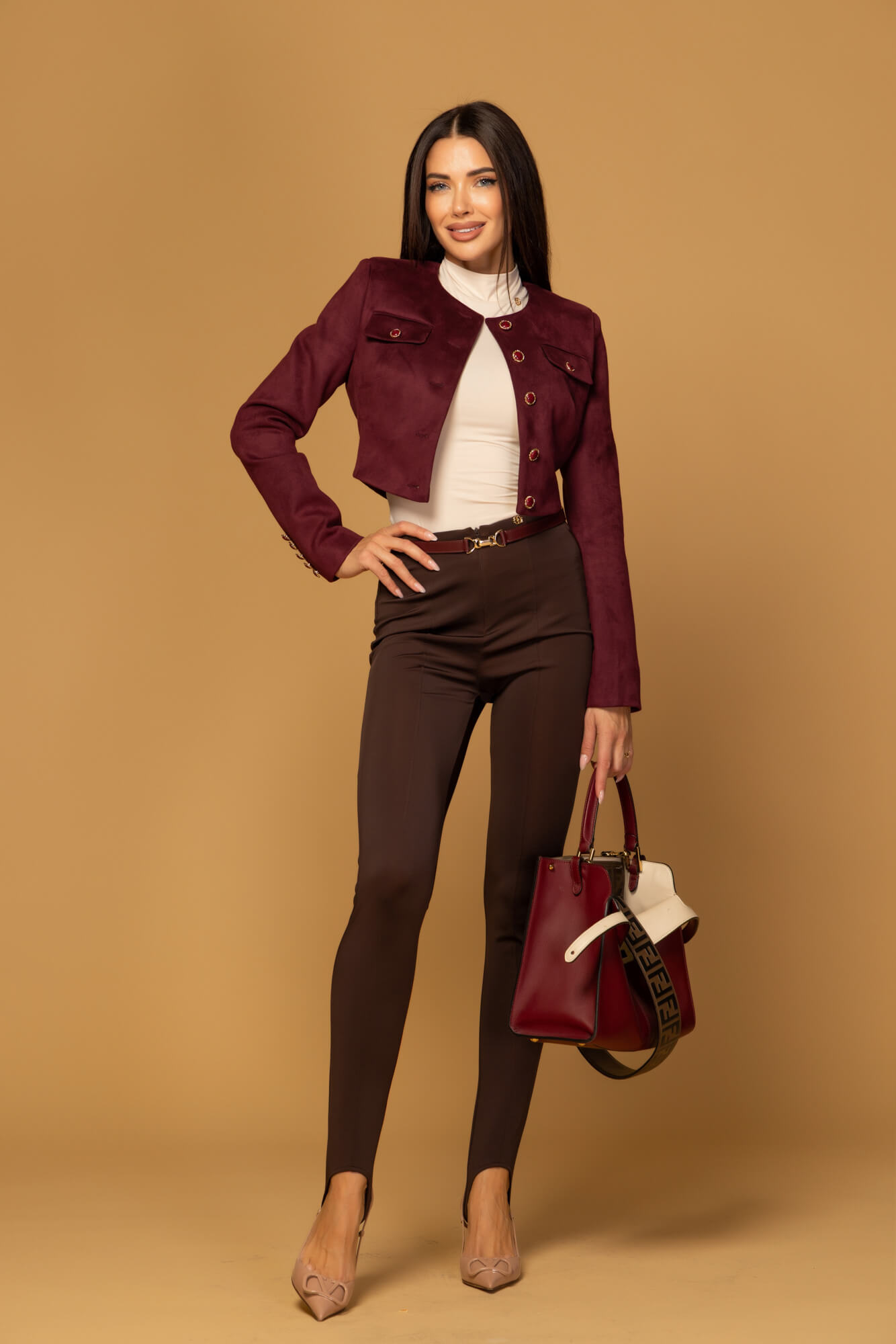 Cool Elegance Μακρύ Κολάν - Dark Brown - Εικόνα 26