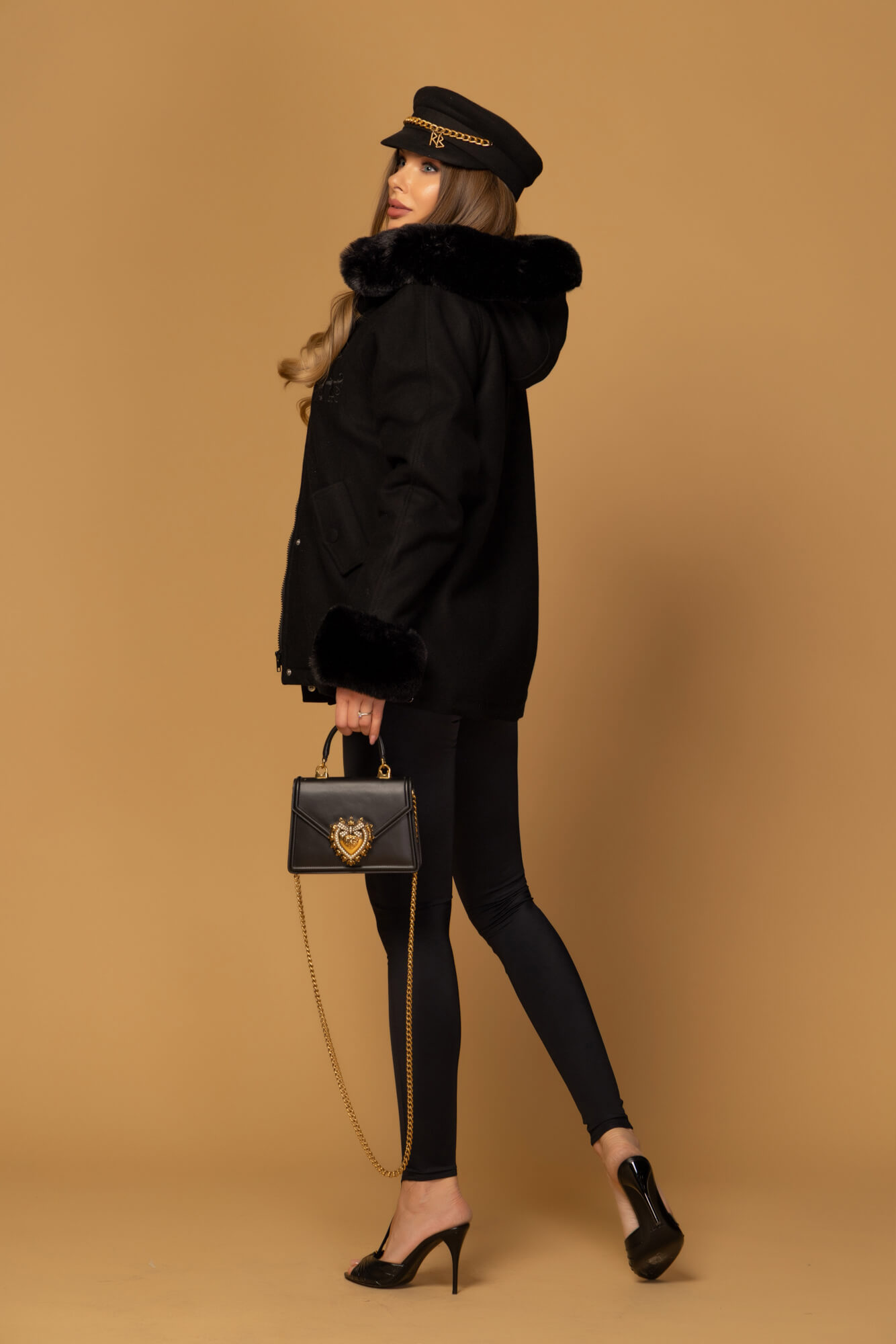 Winter Pulse Χειμωνιάτικο Παλτό - Bomber Από Κασμίρ - Black - Εικόνα 23