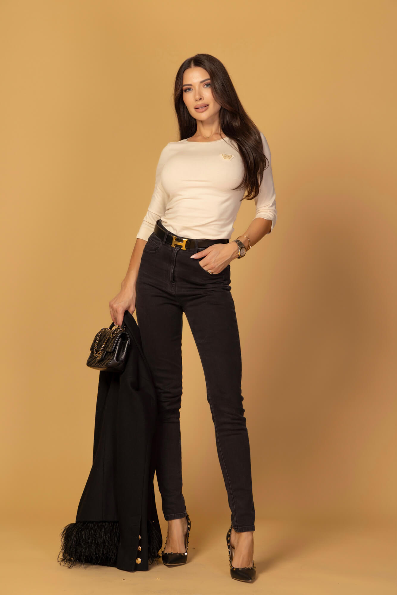 Elite Insignia Μπλούζα Με 3/4 Μανίκι - Soft Beige - Εικόνα 10